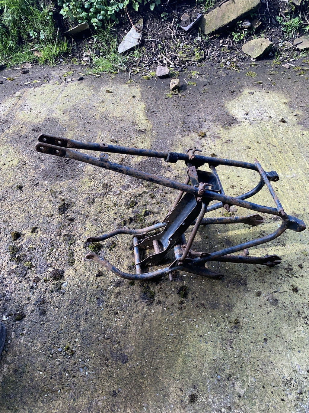 Classic Vintage Motorcycle AMC Main Frame With Swinging Arm