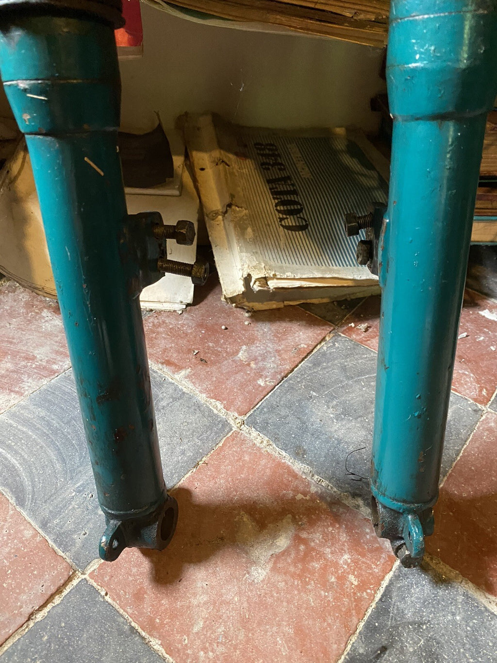 motorcycle Goldstar forks and yokes