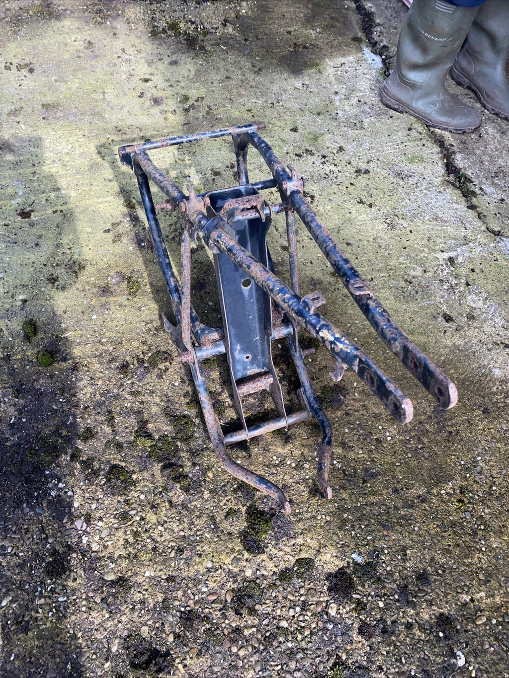 Classic Vintage Motorcycle AMC Main Frame With Swinging Arm