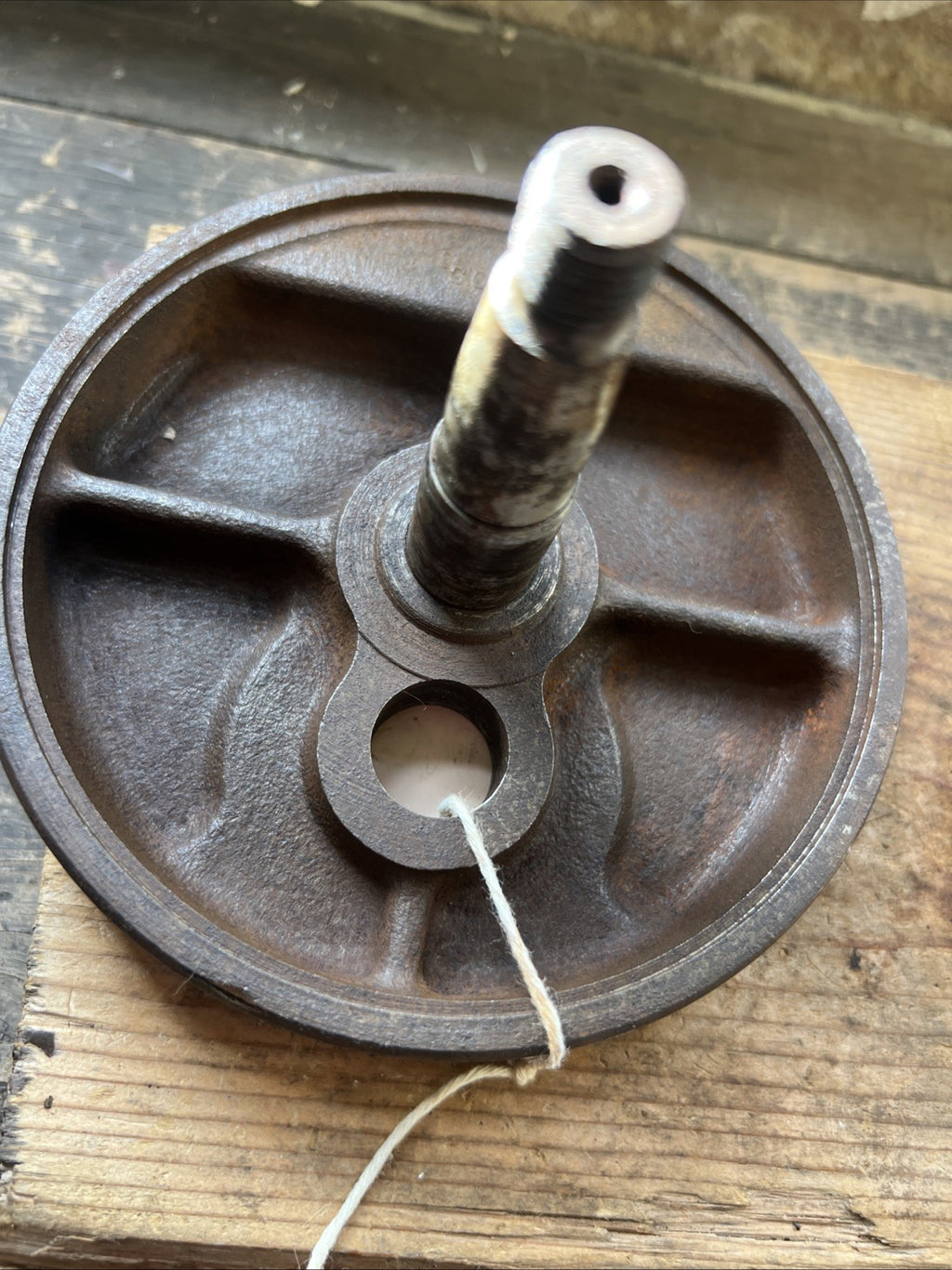 BSA Bantam D1 Etc Early Crank Shaft Wheels With Good Shafts