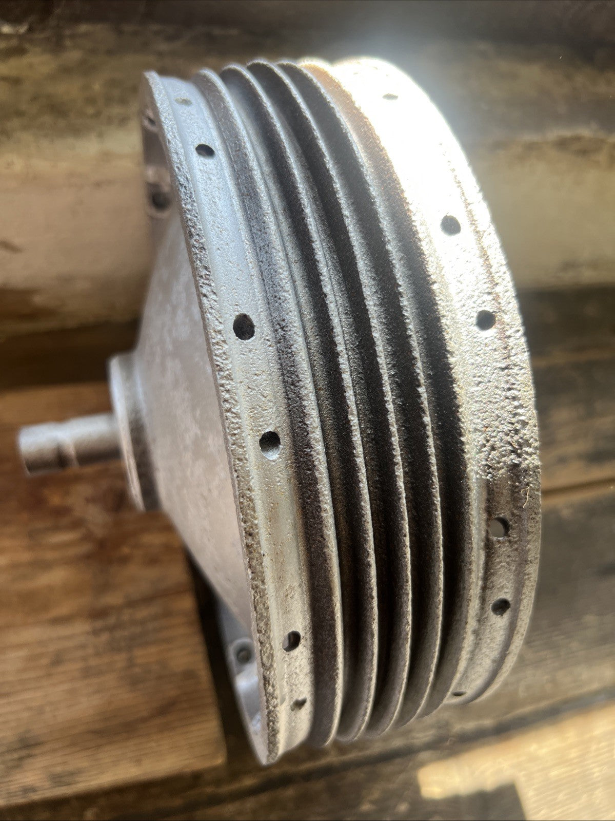 Triumph/BSA 650 Pre Unit Twins 8” Full Width Cast Iron Front Hub With Spindle