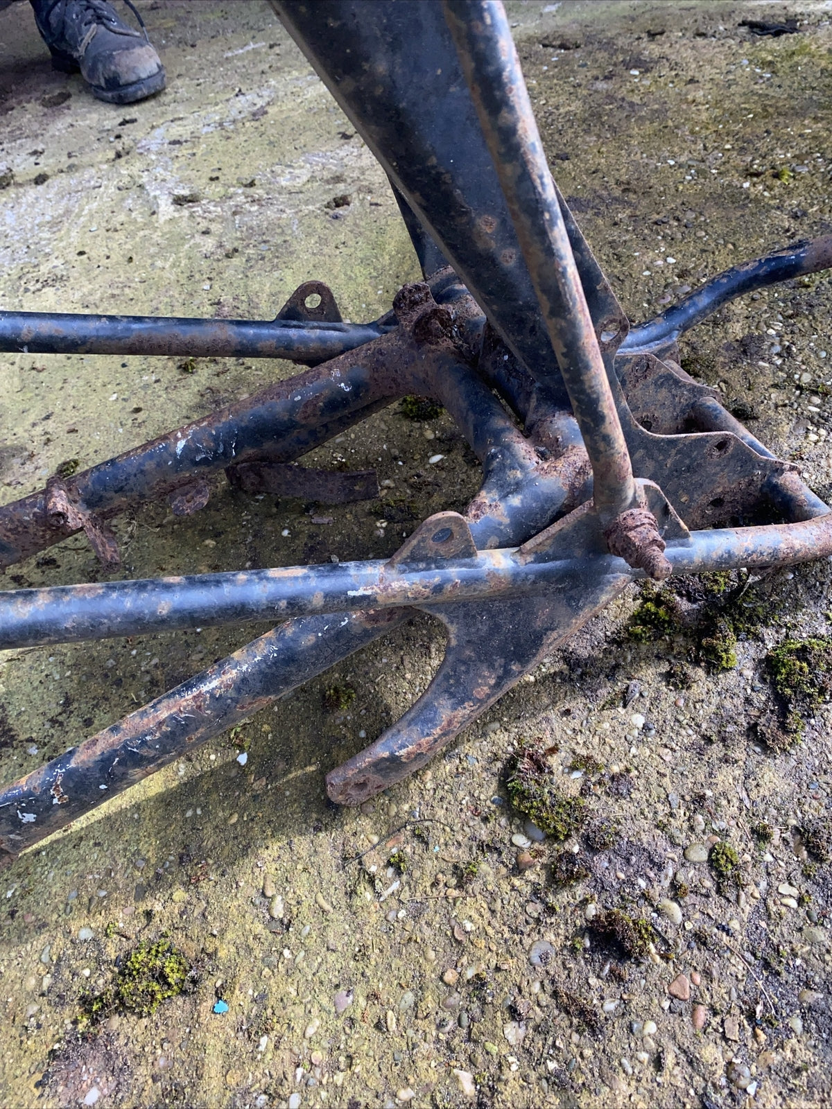 Classic Vintage Motorcycle AMC Main Frame With Swinging Arm