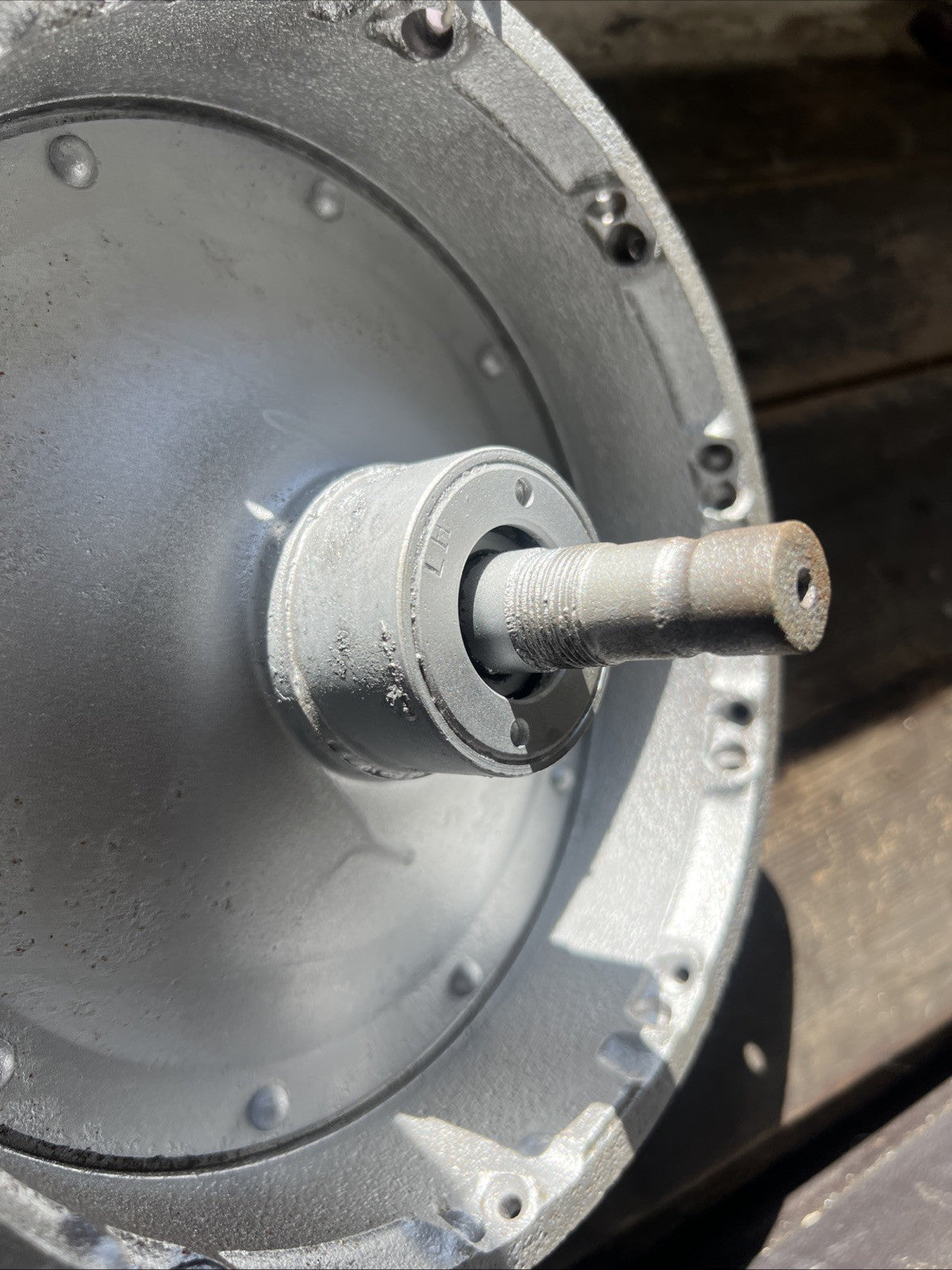 Triumph/BSA 650 Pre Unit Twins 8” Full Width Cast Iron Front Hub With Spindle