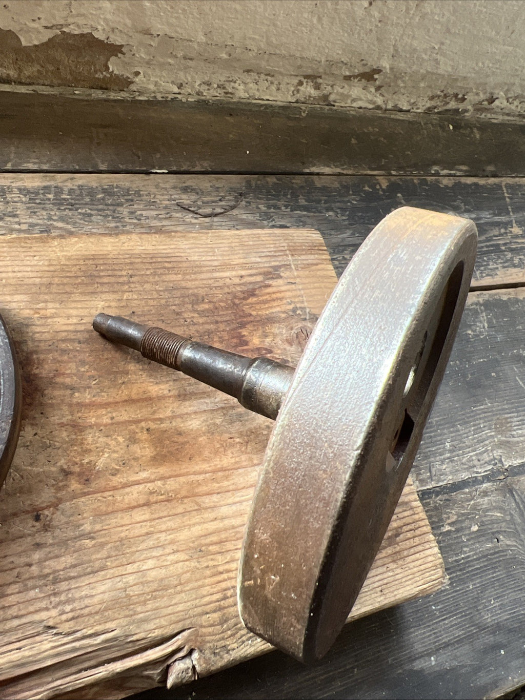 BSA Bantam D1 Etc Early Crank Shaft Wheels With Good Shafts