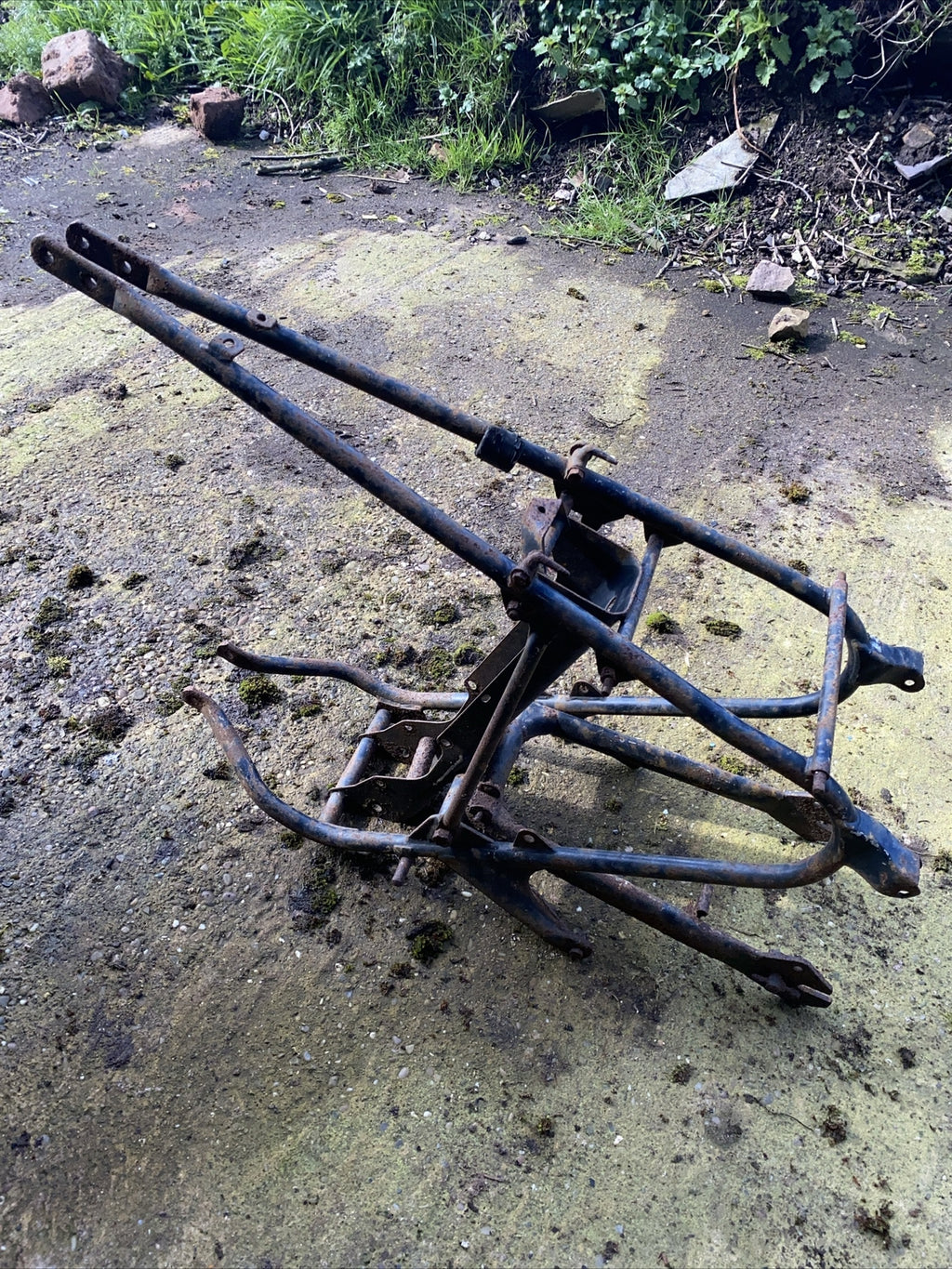 Classic Vintage Motorcycle AMC Main Frame With Swinging Arm