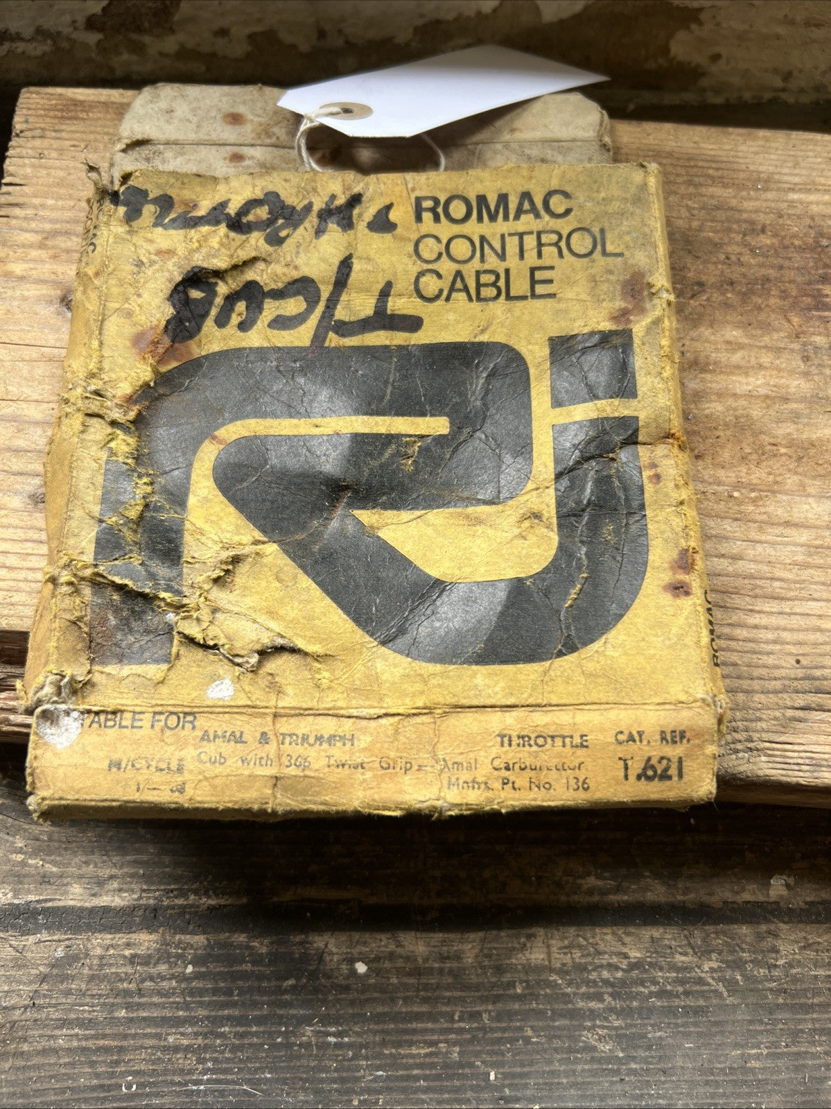 Triumph Tiger Cub Throttle Cable Amal Romac T. 621 Tiger Cub Part  No  136 NOS