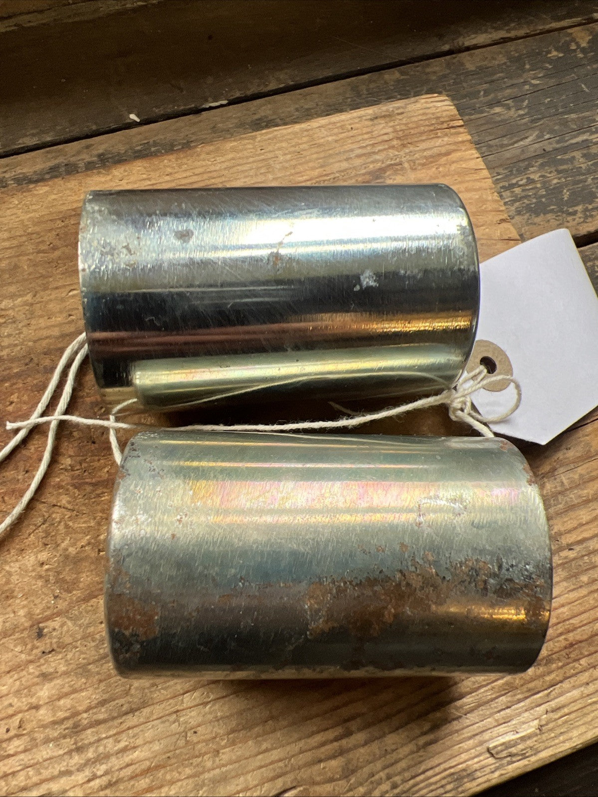 BSA Bantam Top Pair Plunger Rear Chrome, Spring Cover Inners 90-4110 NOS