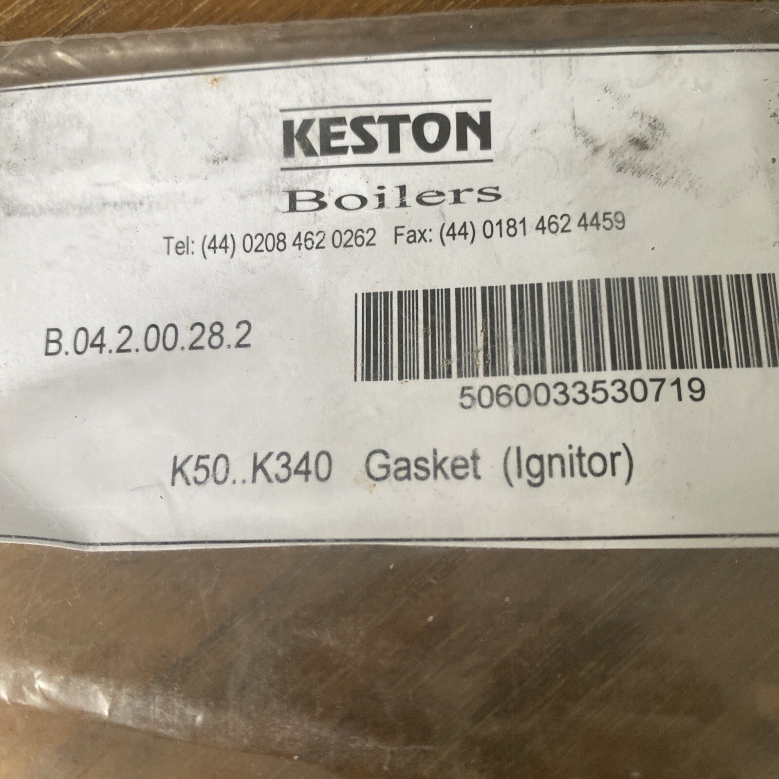 keston K50 K340 gasket ignitor