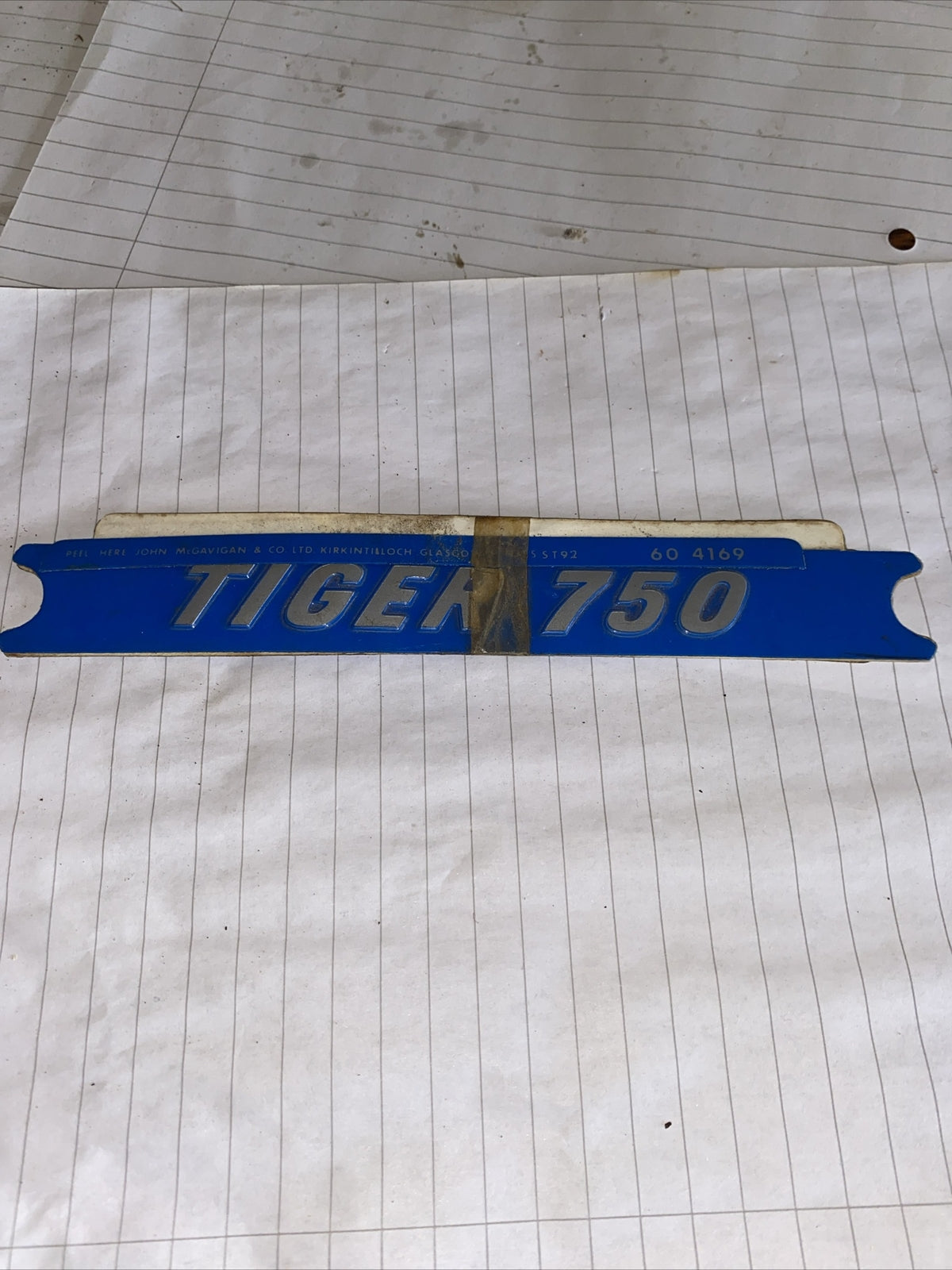 Triumph Tiger 750 Blue Side Panel Decals