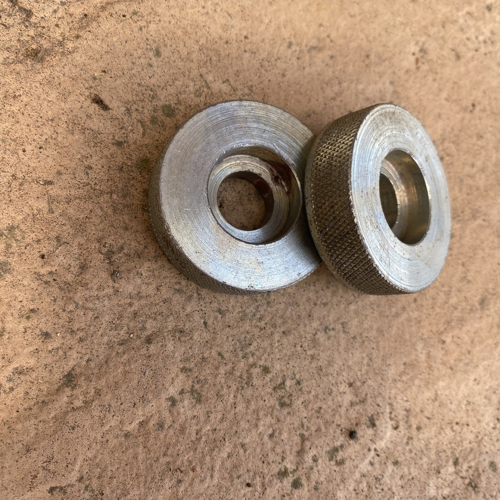 BSA A65 pre-oil Knurled swinging arm spacers 82-9537 82-9536
