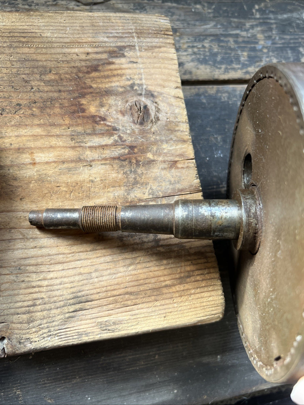BSA Bantam D1 Etc Early Crank Shaft Wheels With Good Shafts