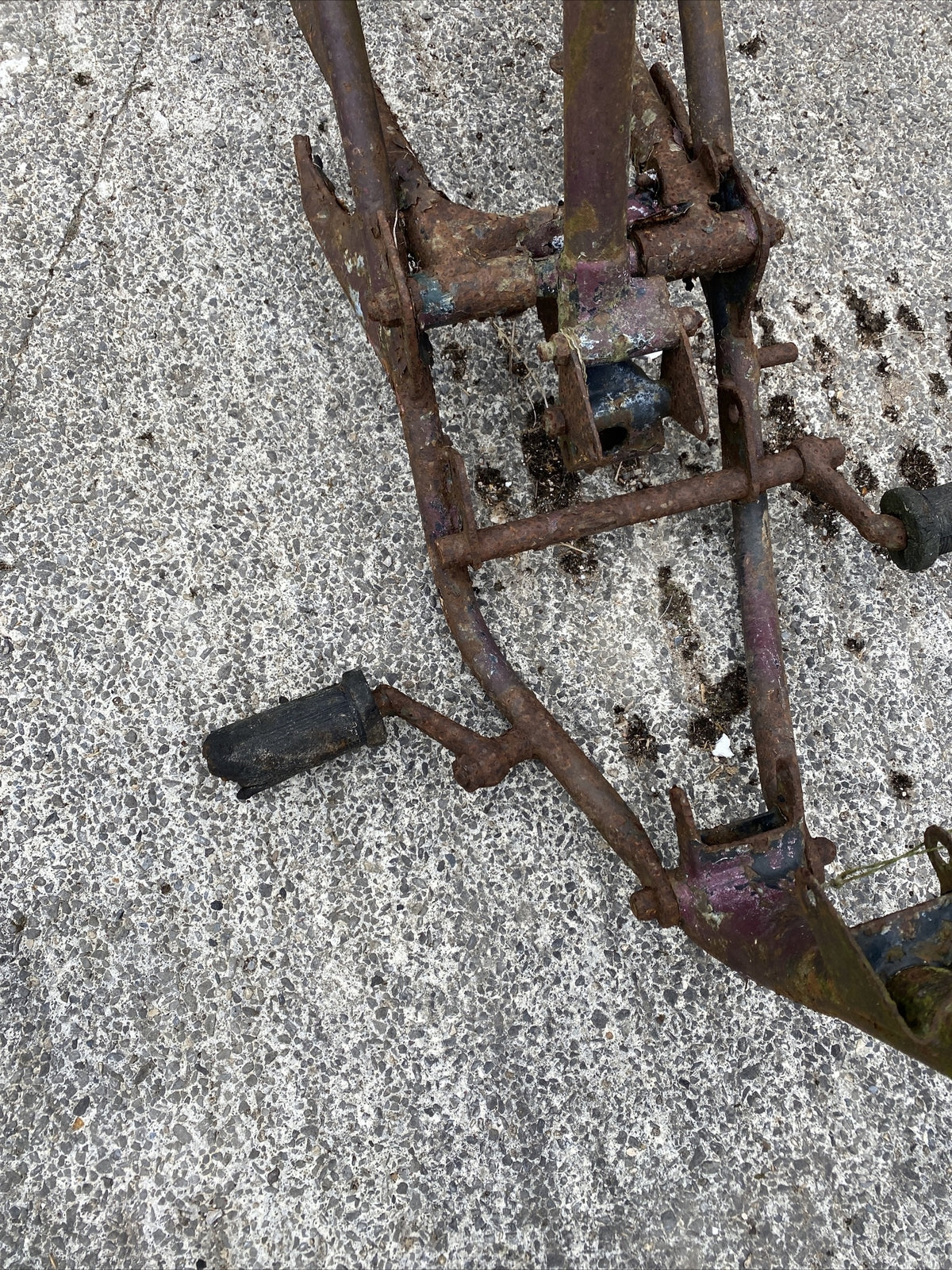 Old Vintage Villiers Motorcycle Motorbike frame