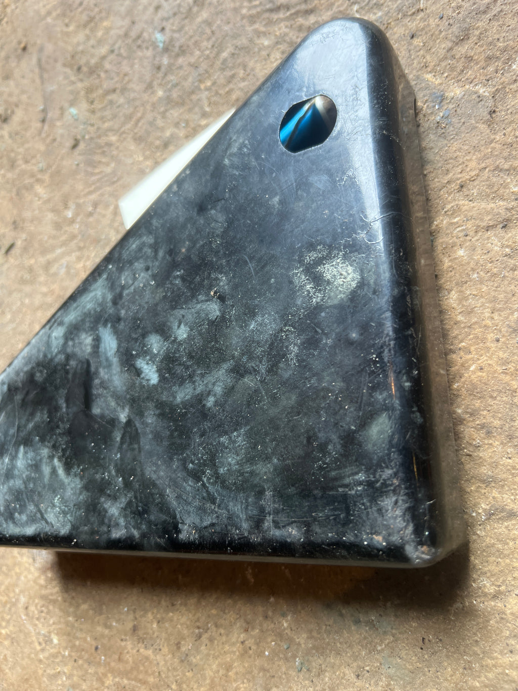 Triumph 650 unit oil in frame right hand tool box panel