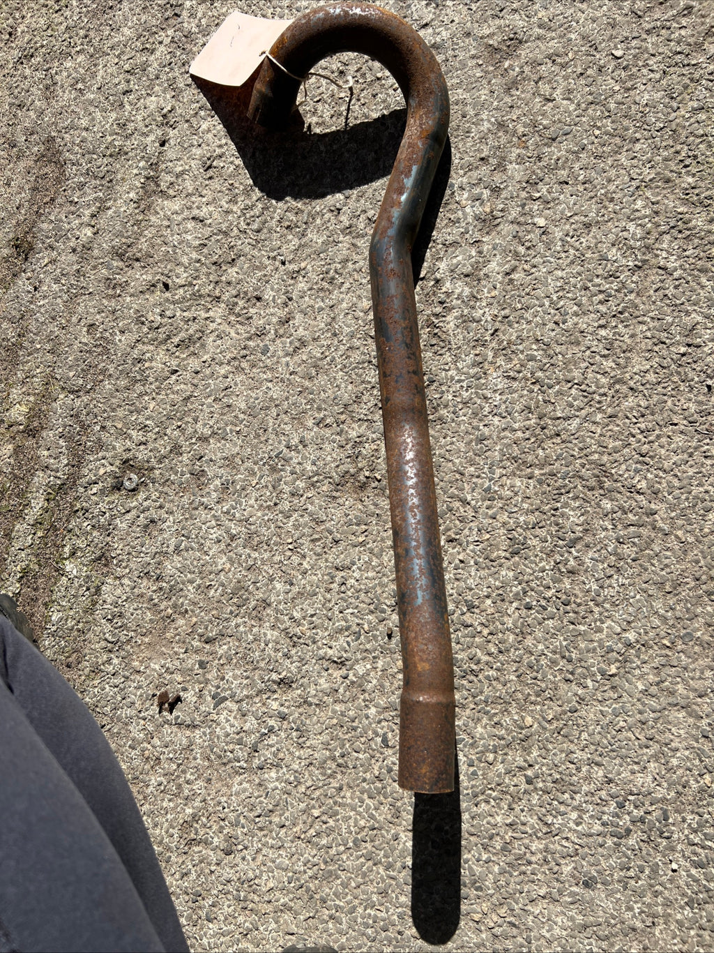 Triumph Tiger Cub high level trials exhaust pipe T66 outside frame