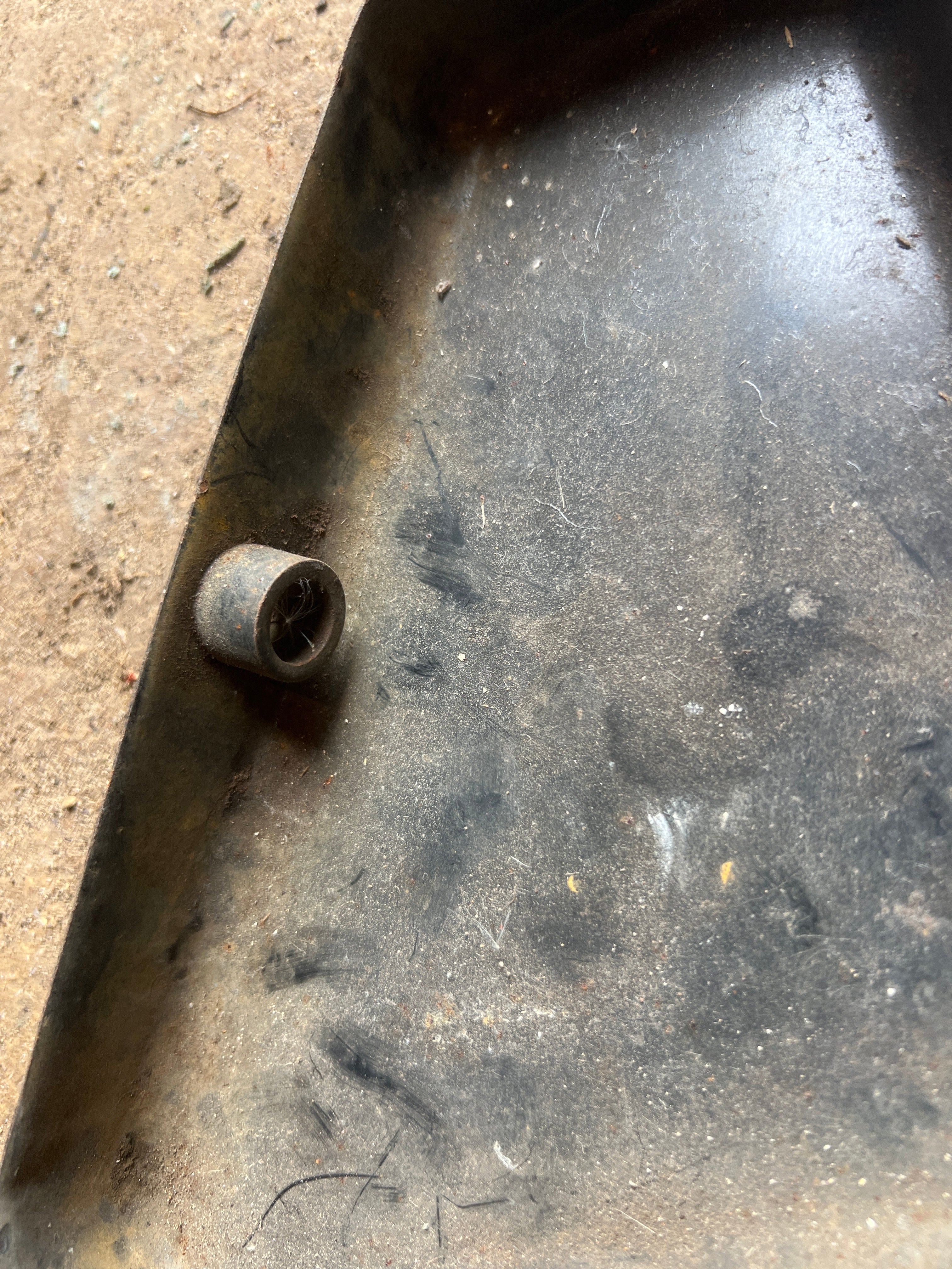 Triumph 650 oil in frame right hand tool box cover