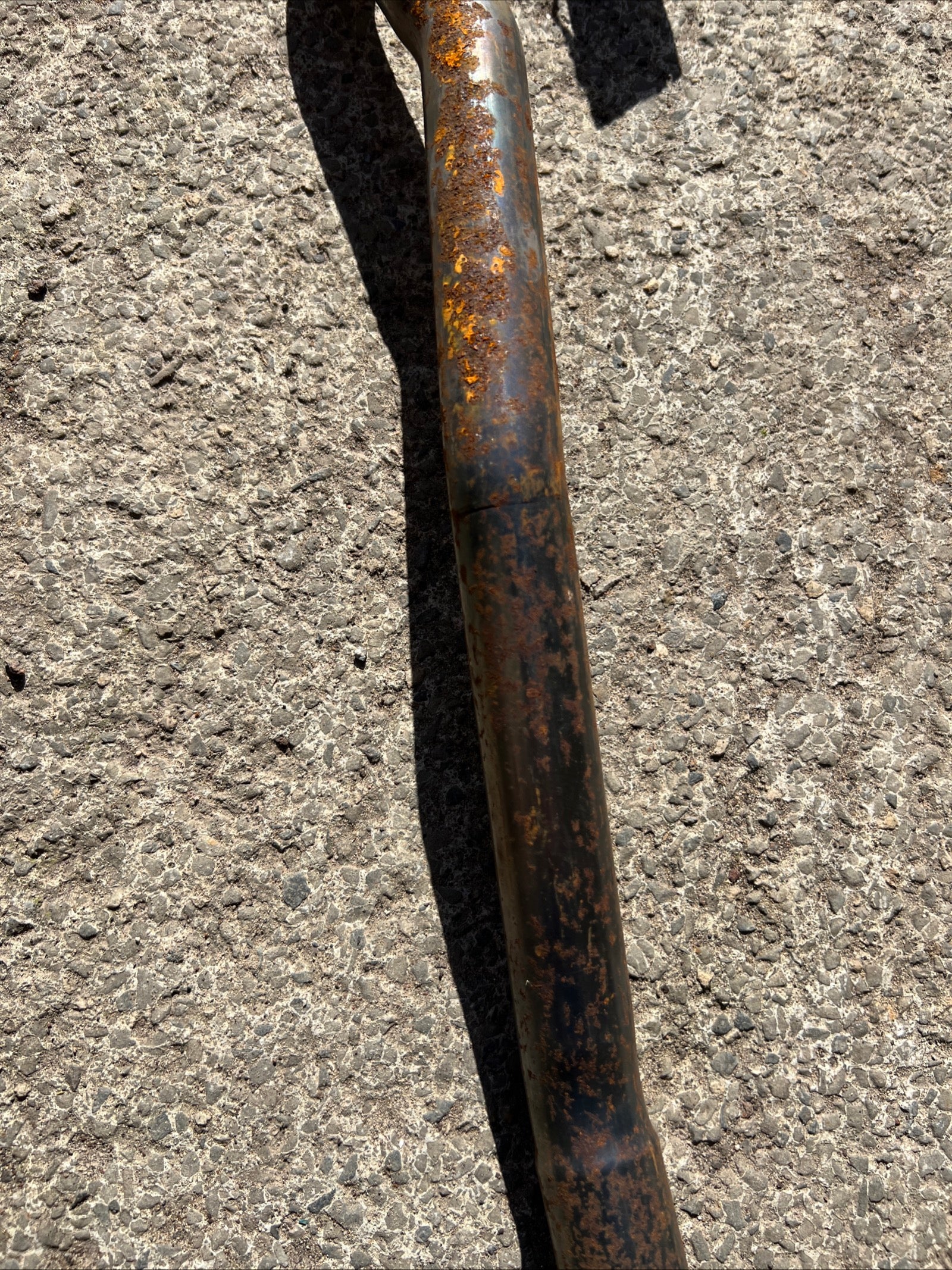 Triumph Tiger Cub high level trials exhaust pipe T66 outside frame