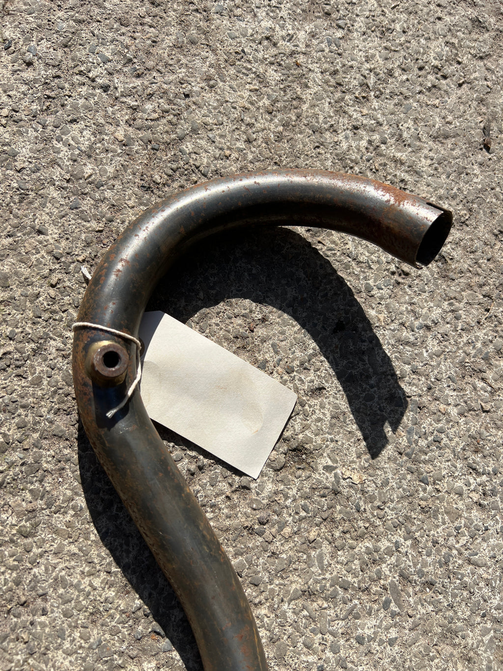 Triumph Tiger Cub inside frame high level exhaust pipe