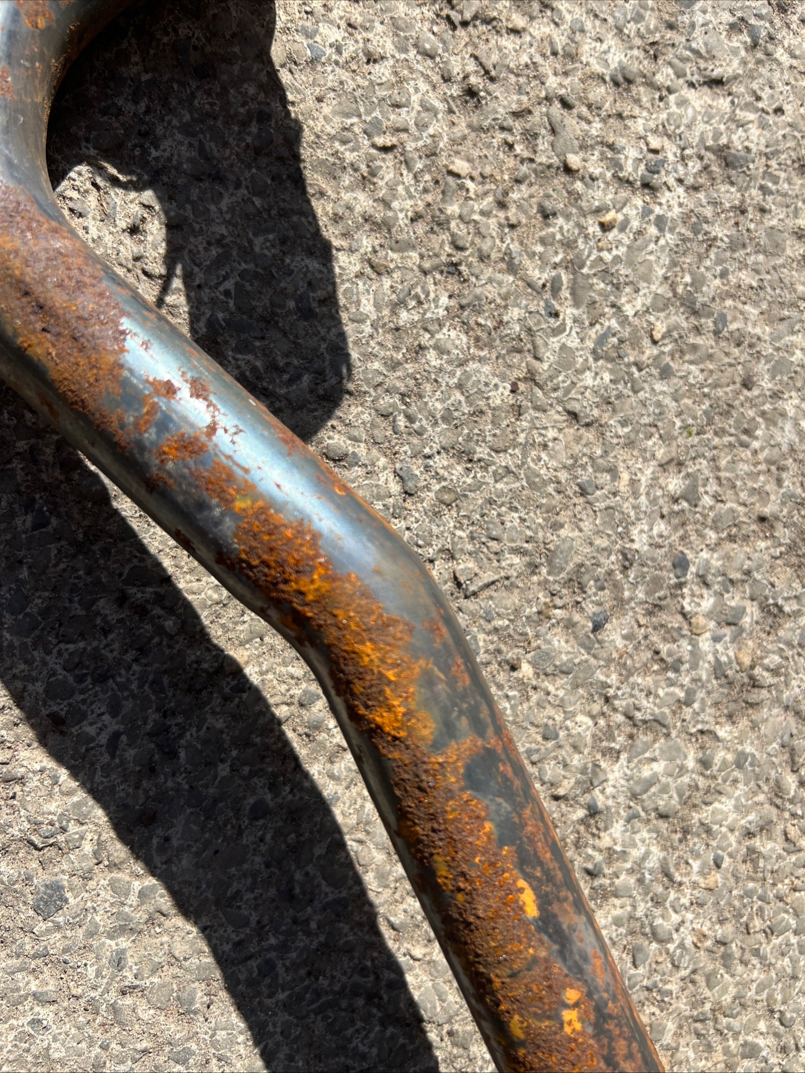 Triumph Tiger Cub high level trials exhaust pipe T66 outside frame