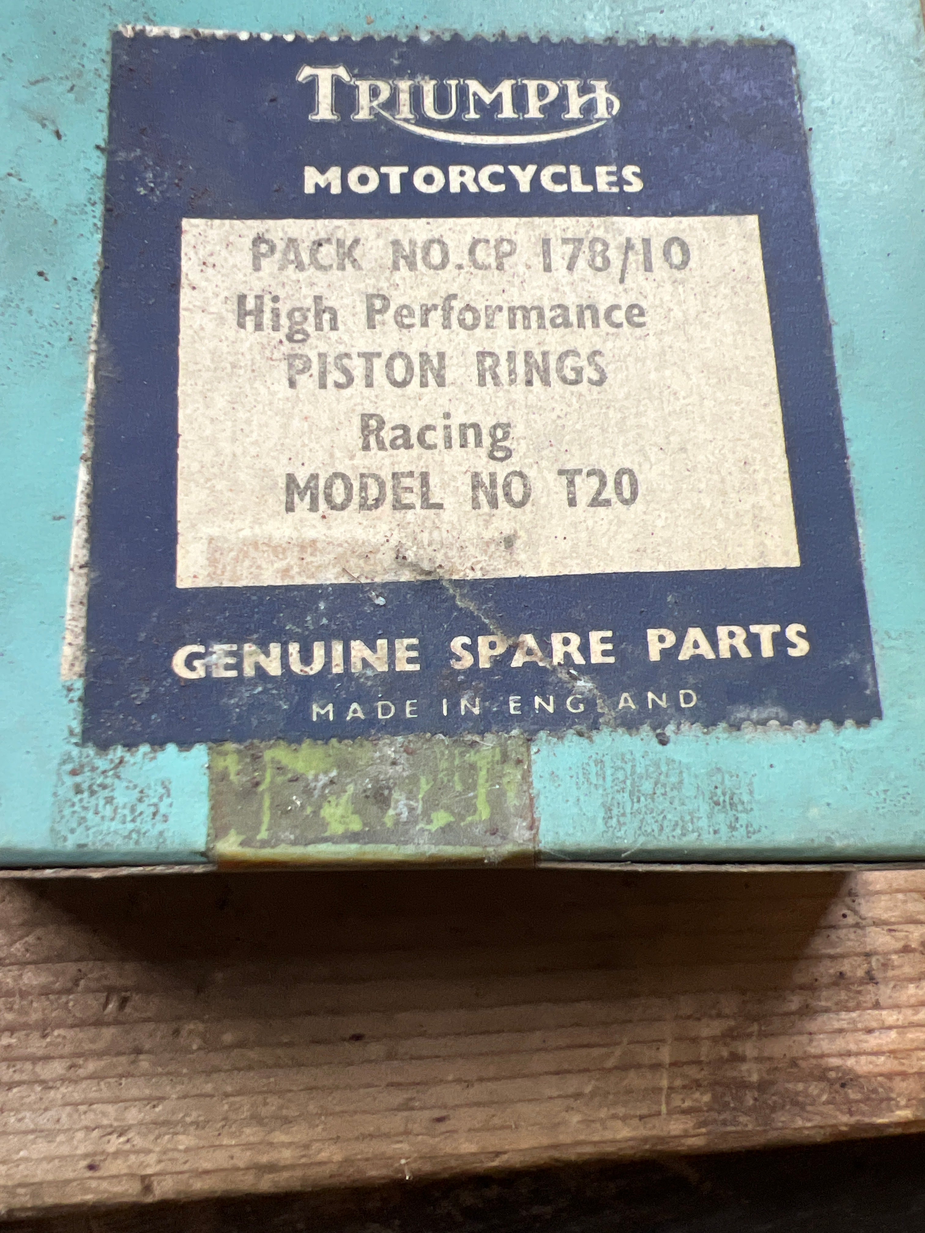Triumph high performance piston rings CP178/10