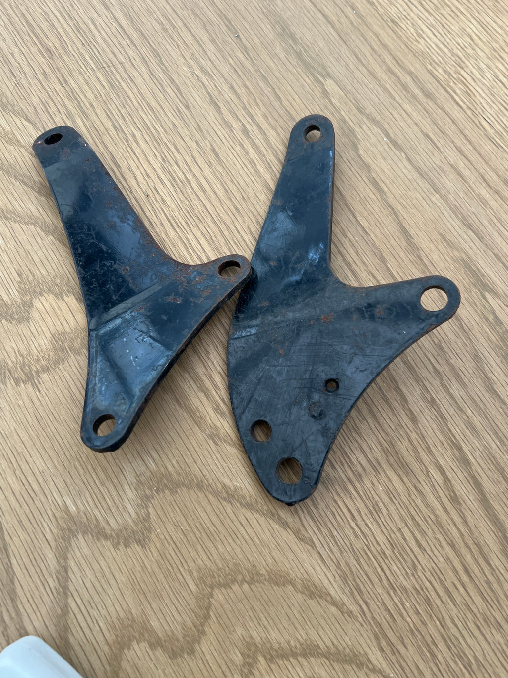 Late Bantam swinging arm type pillion footrest brackets 90-4299
