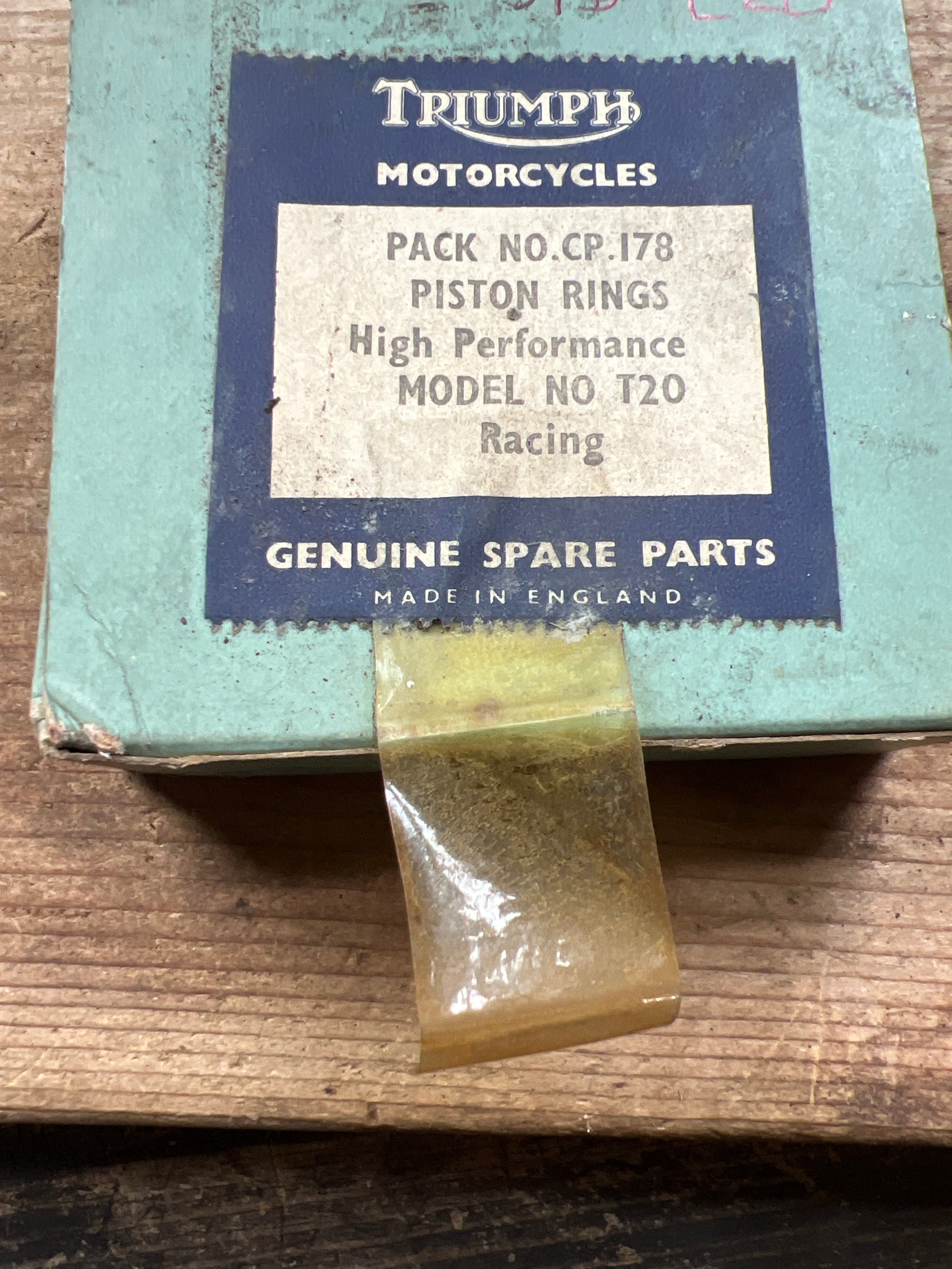 Triumph CP 178 Set of 3 piston rings High performance T20