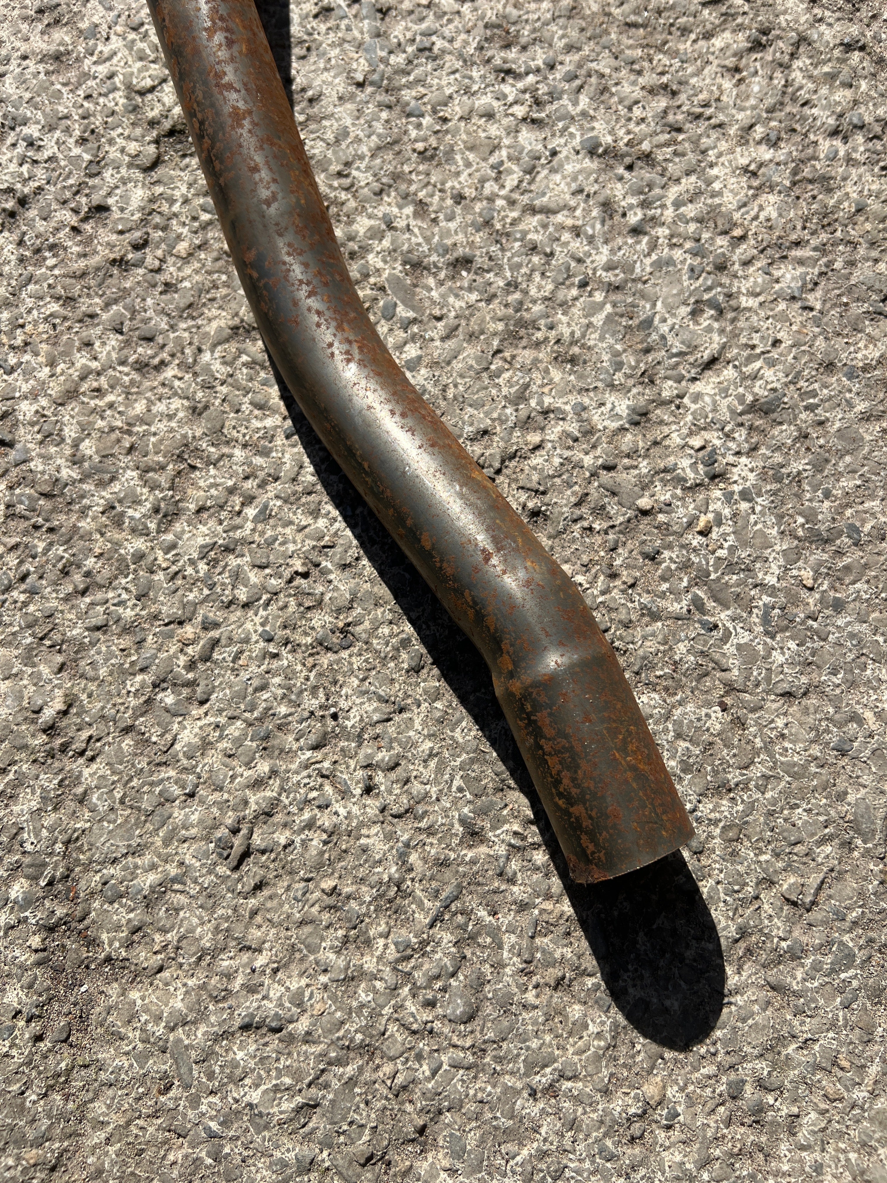 Triumph Tiger Cub inside frame high level exhaust pipe