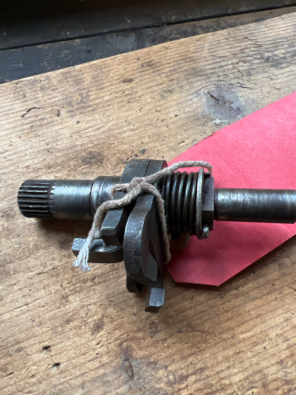 BSA A7/A10 etc swinging arm type gearbox 4 speed selector spindle gear change shaft 67-3335