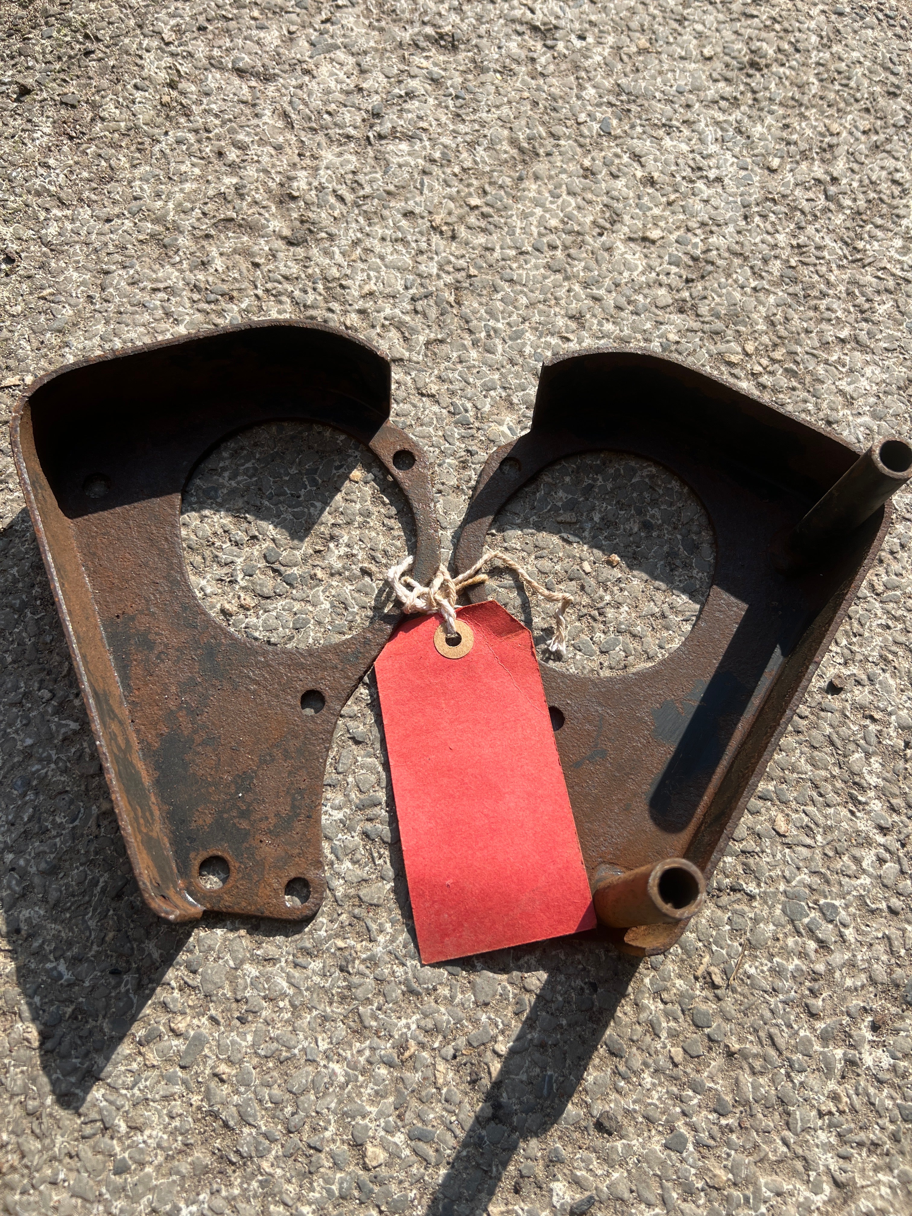 BSA A10 swinging arm frame front engine plates Second hand pair
