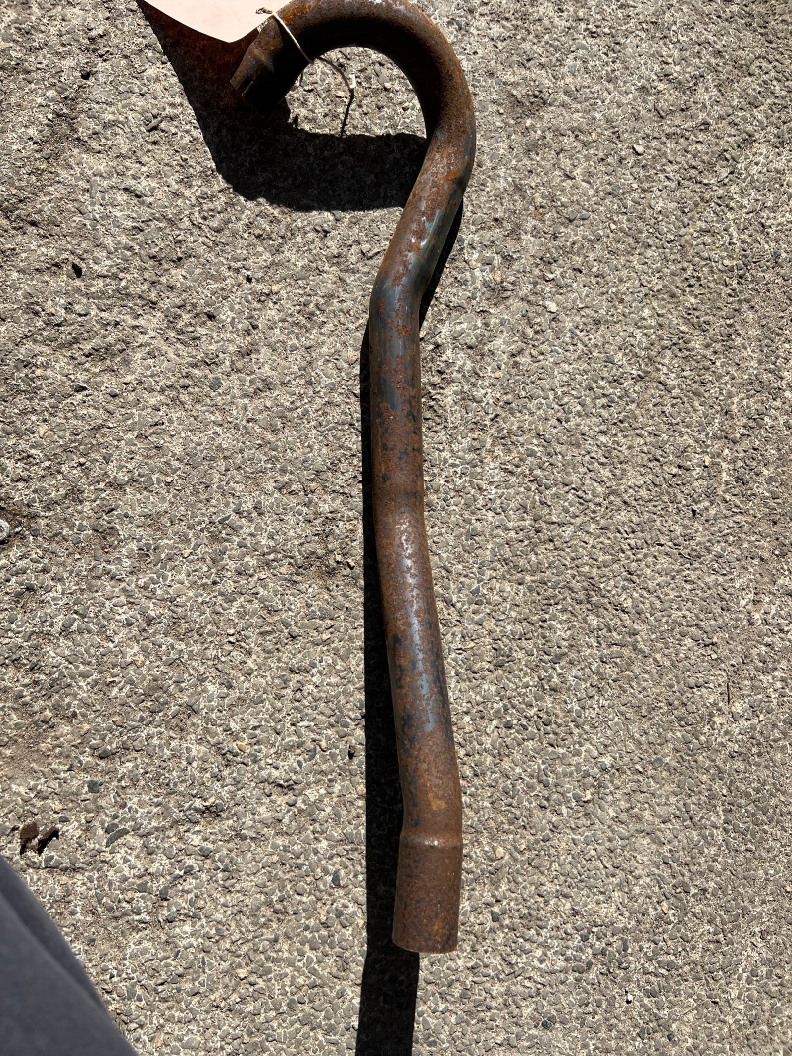 Triumph Tiger Cub high level trials exhaust pipe T66 outside frame