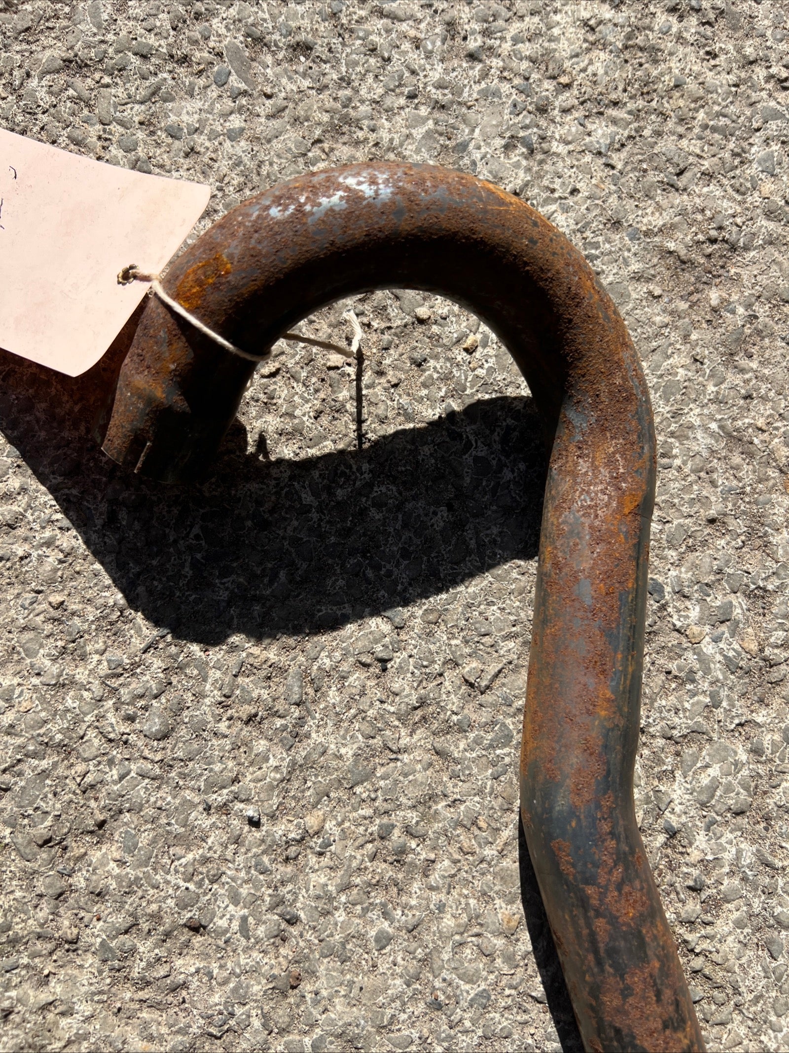 Triumph Tiger Cub high level trials exhaust pipe T66 outside frame