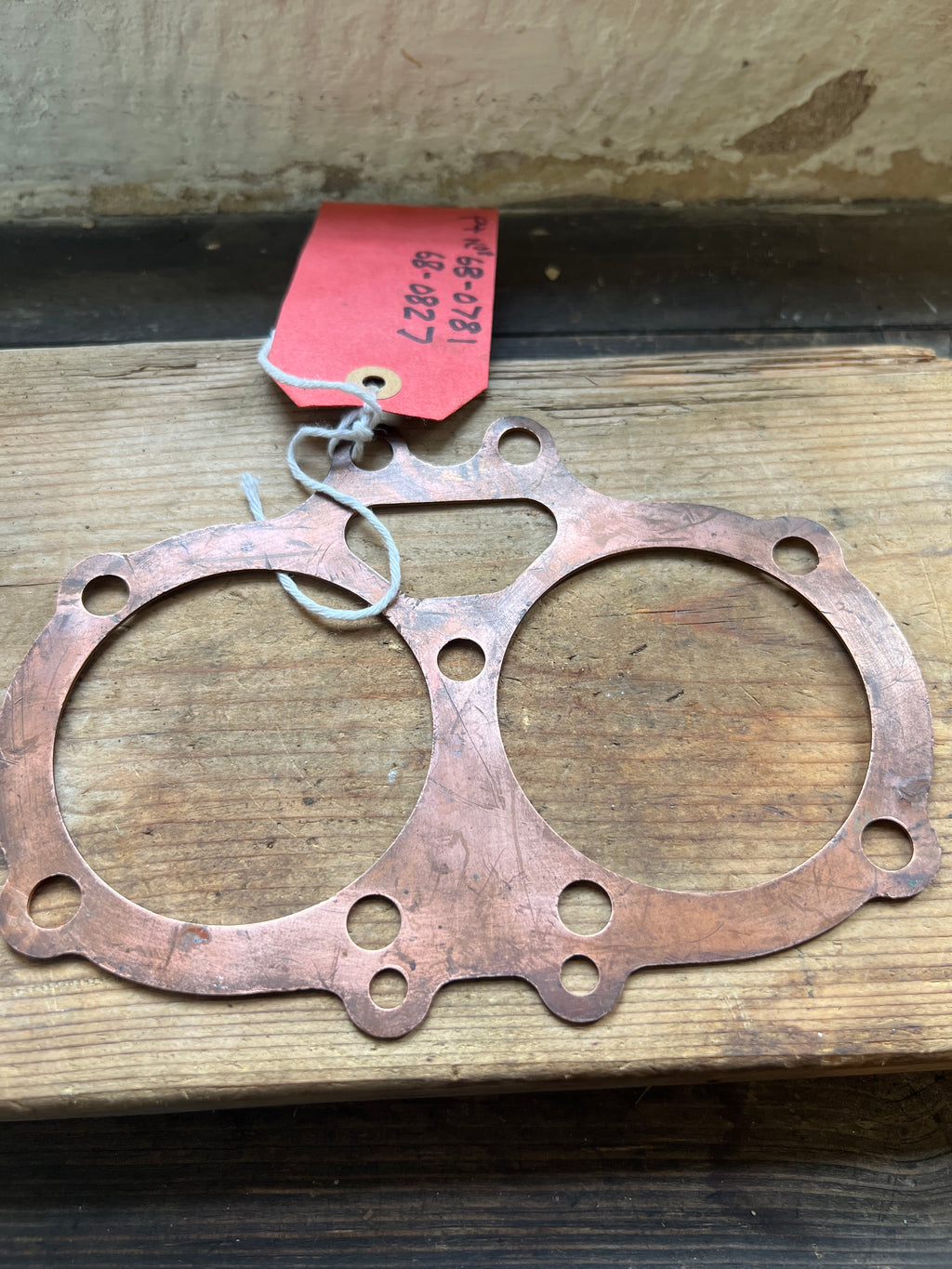 BSA A65 solid copper cylinder head gasket 68-0781 68-0827 NOS