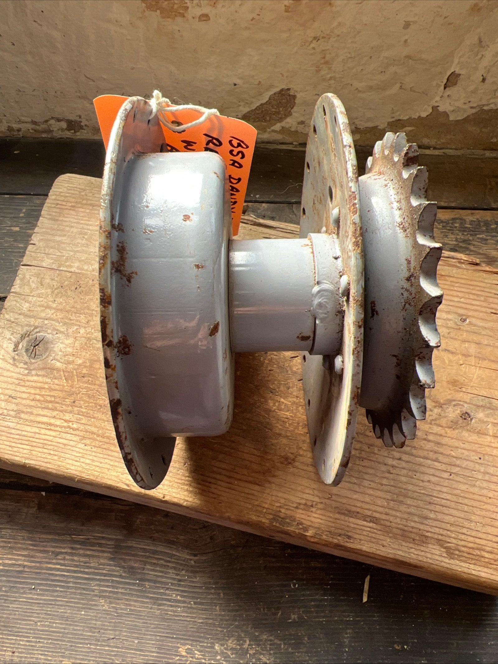 BSA Dandy 70 rear wheel hub with sprocket and sprocket & bearings