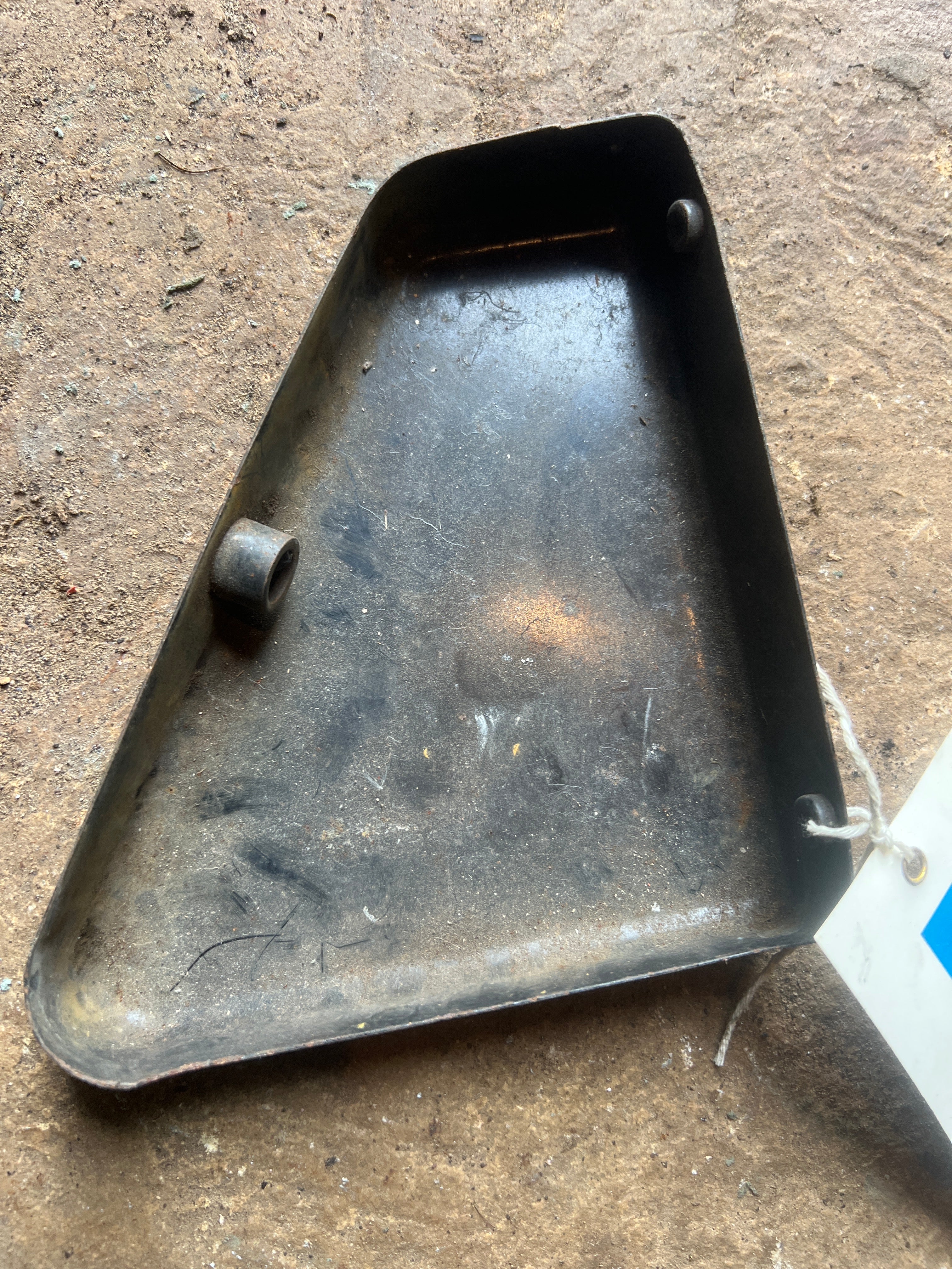 Triumph 650 oil in frame right hand tool box cover