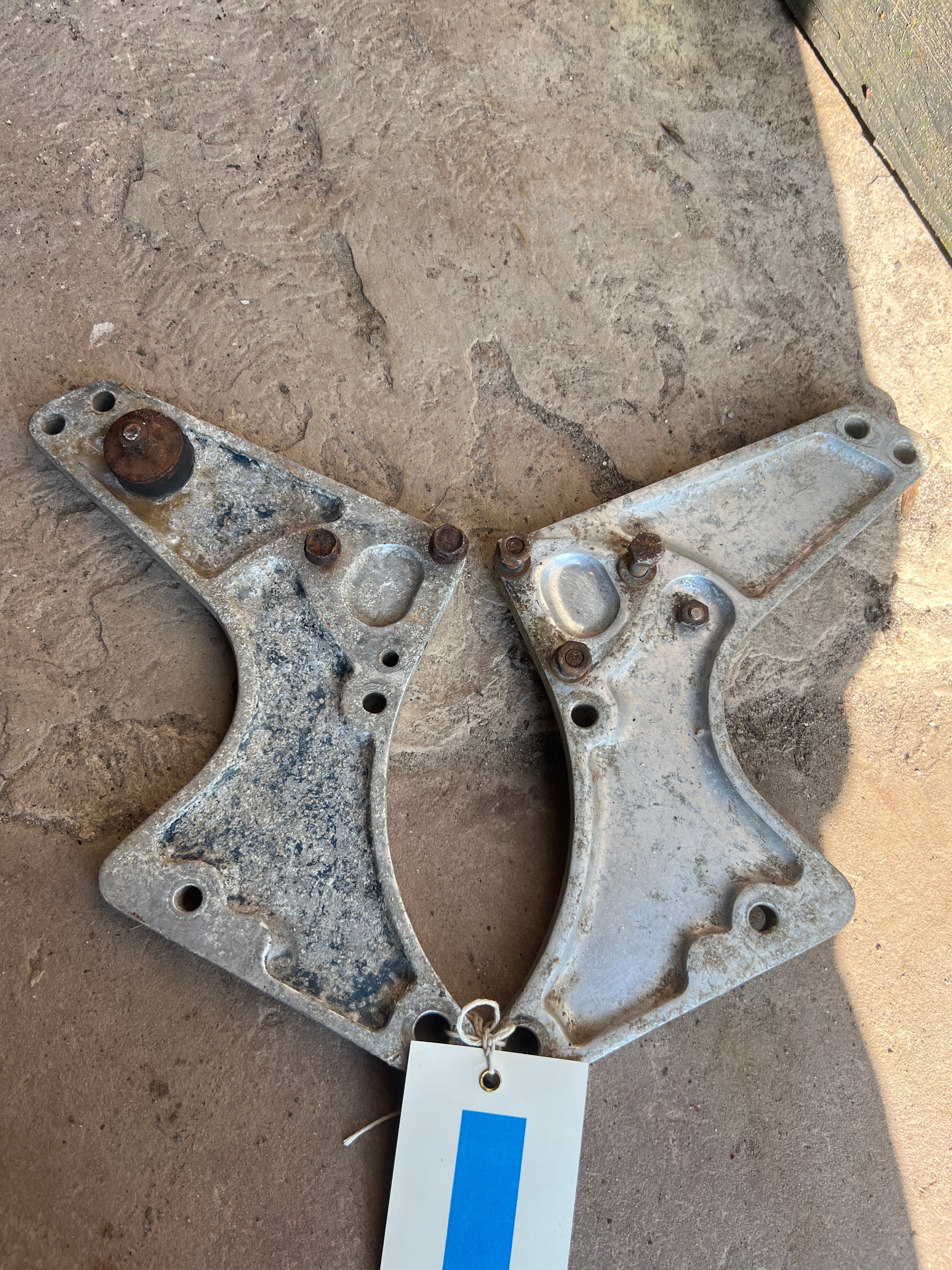 Norton Commando Alloy foot rest plates Second hand pair
