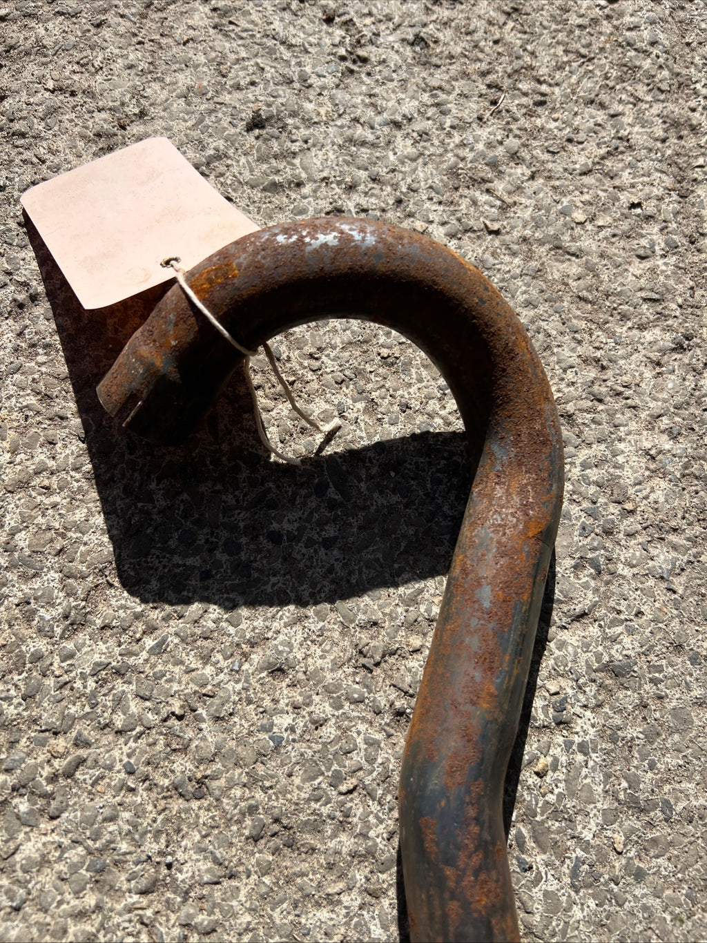 Triumph Tiger Cub high level trials exhaust pipe T66 outside frame