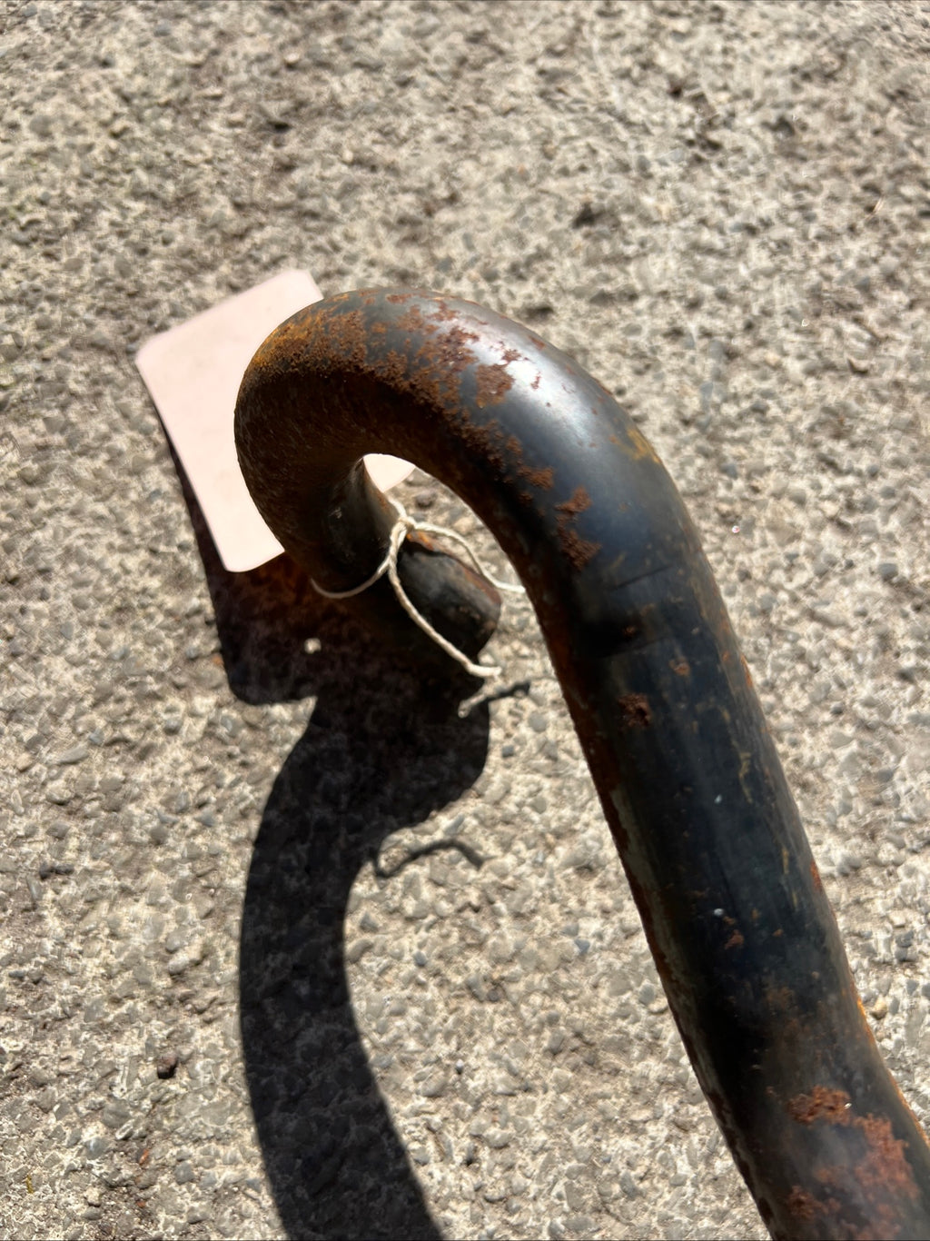 Triumph Tiger Cub high level trials exhaust pipe T66 outside frame