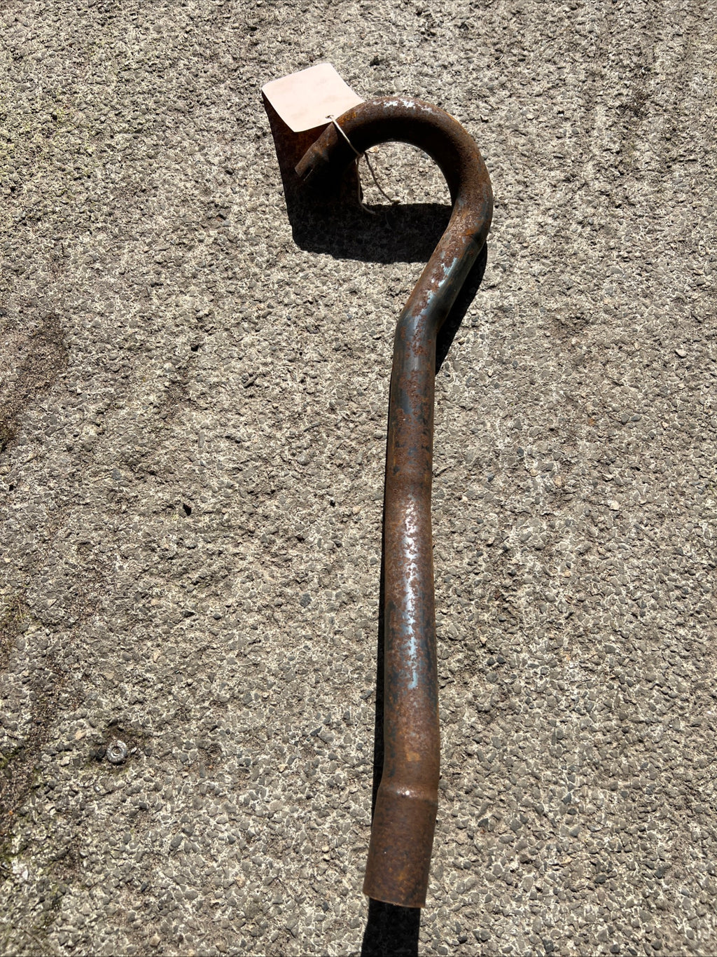 Triumph Tiger Cub high level trials exhaust pipe T66 outside frame