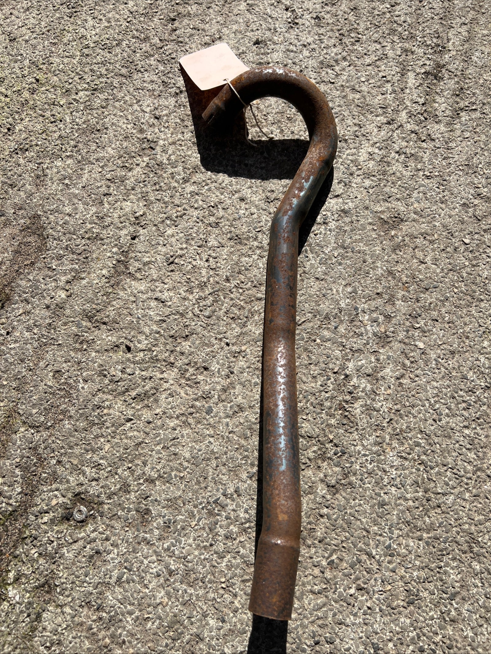 Triumph Tiger Cub high level trials exhaust pipe T66 outside frame
