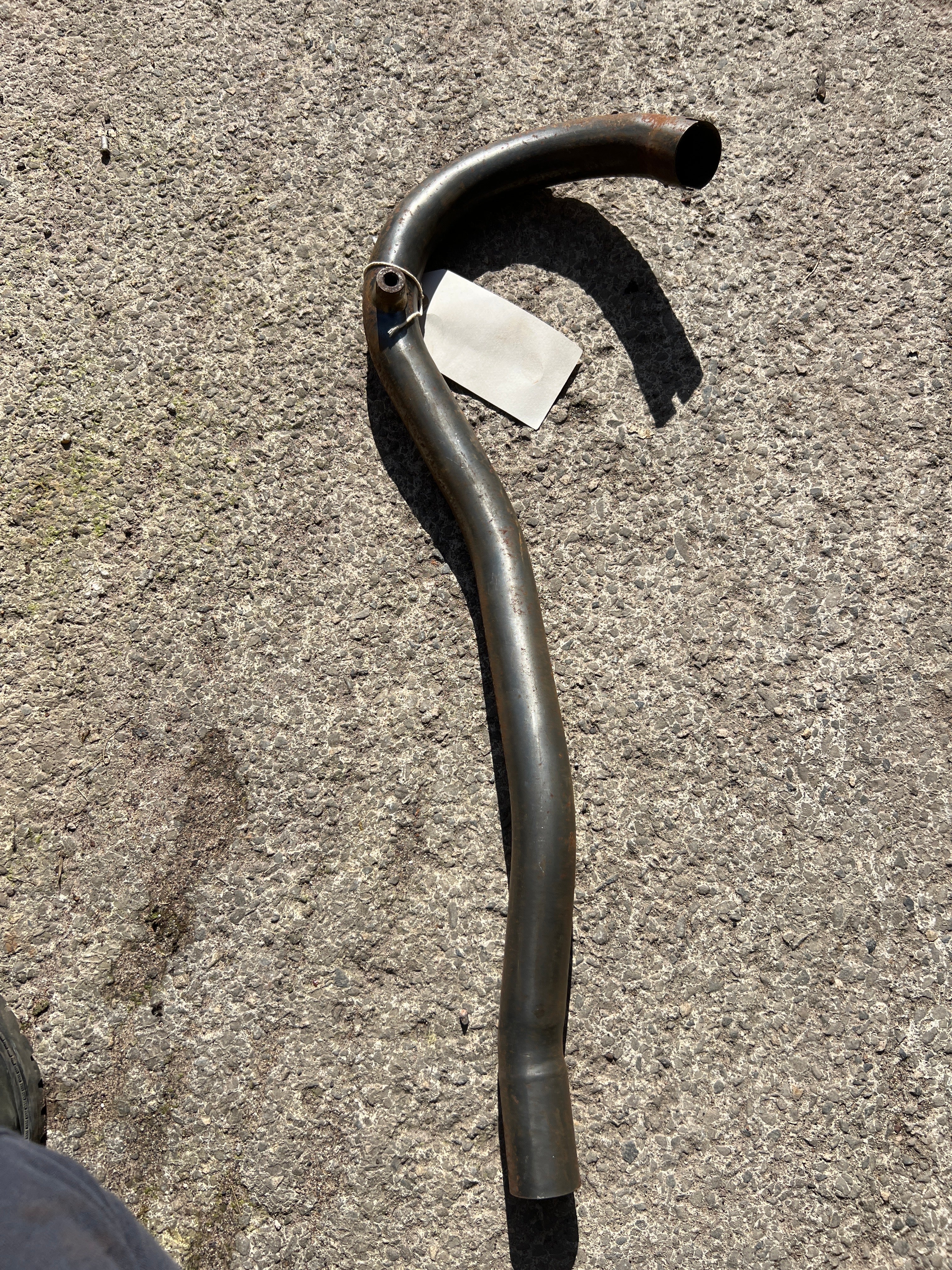 Triumph Tiger Cub inside frame high level exhaust pipe