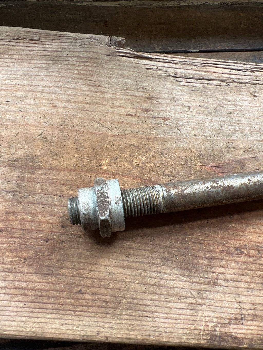BSA plunger rear wheel spindle & nut 1/2” x 7 1/2” Bantam, C11 etc NOS