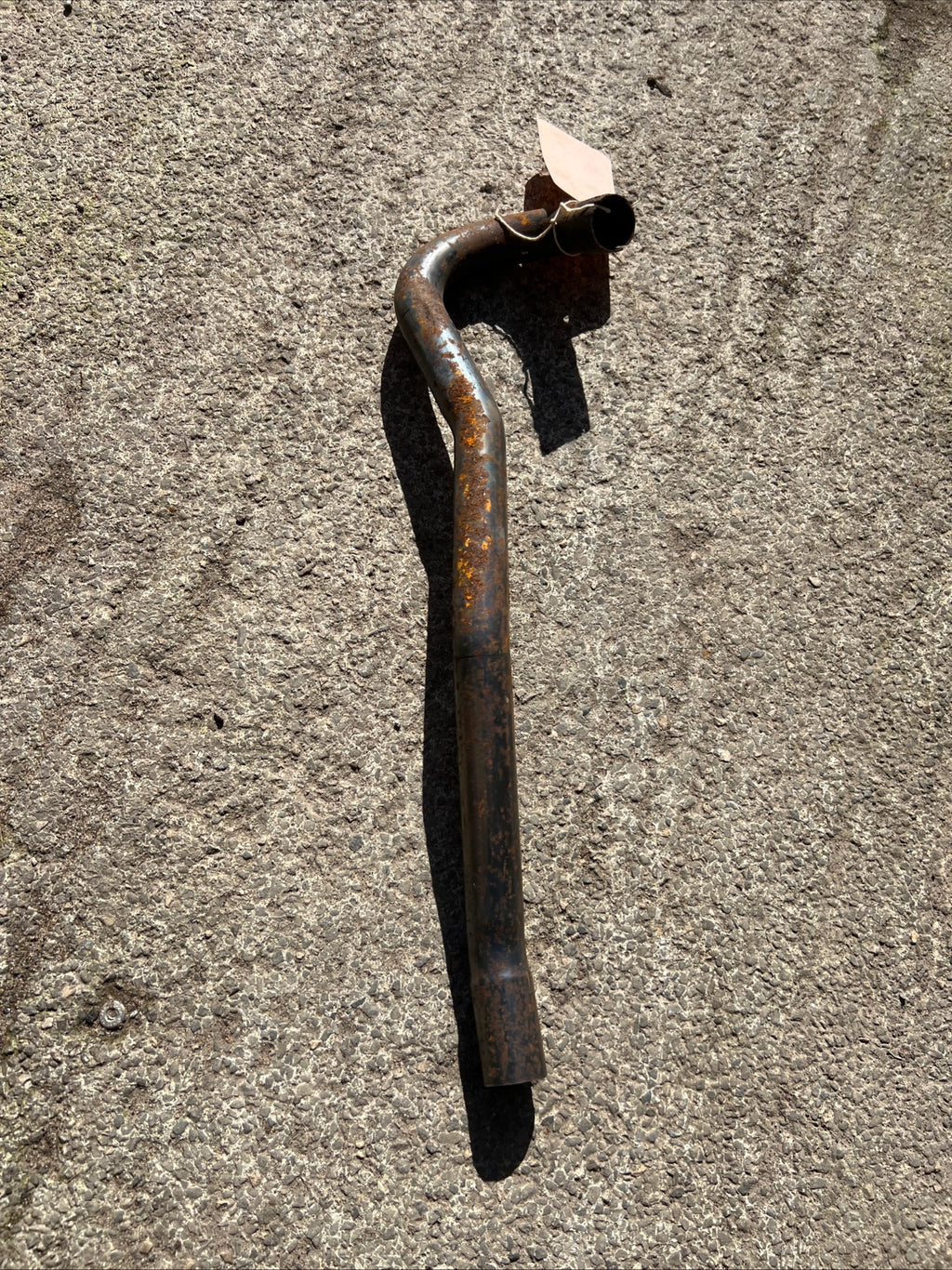 Triumph Tiger Cub high level trials exhaust pipe T66 outside frame