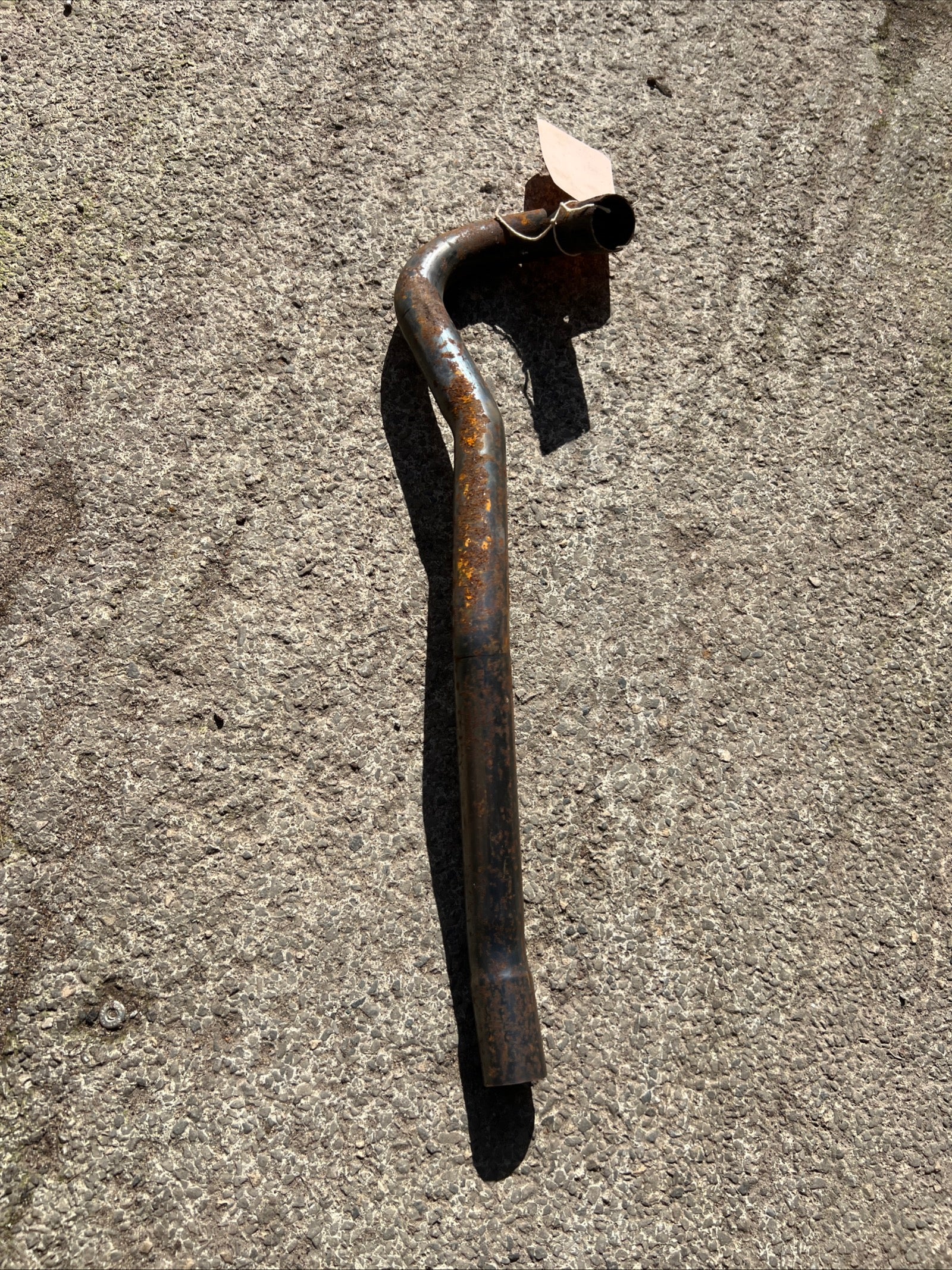 Triumph Tiger Cub high level trials exhaust pipe T66 outside frame