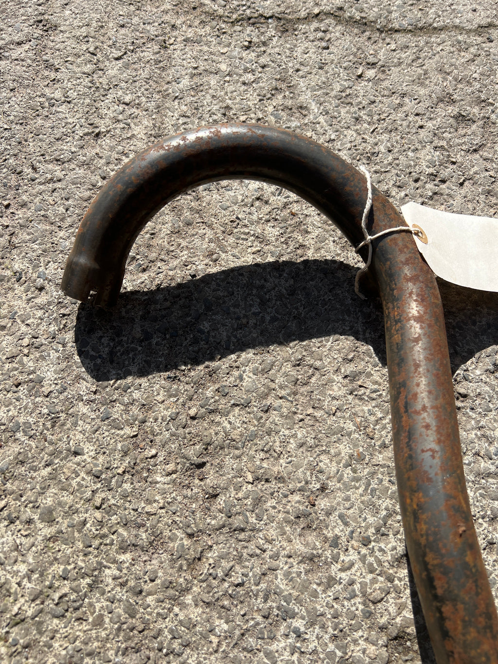 Triumph Tiger Cub inside frame high level exhaust pipe