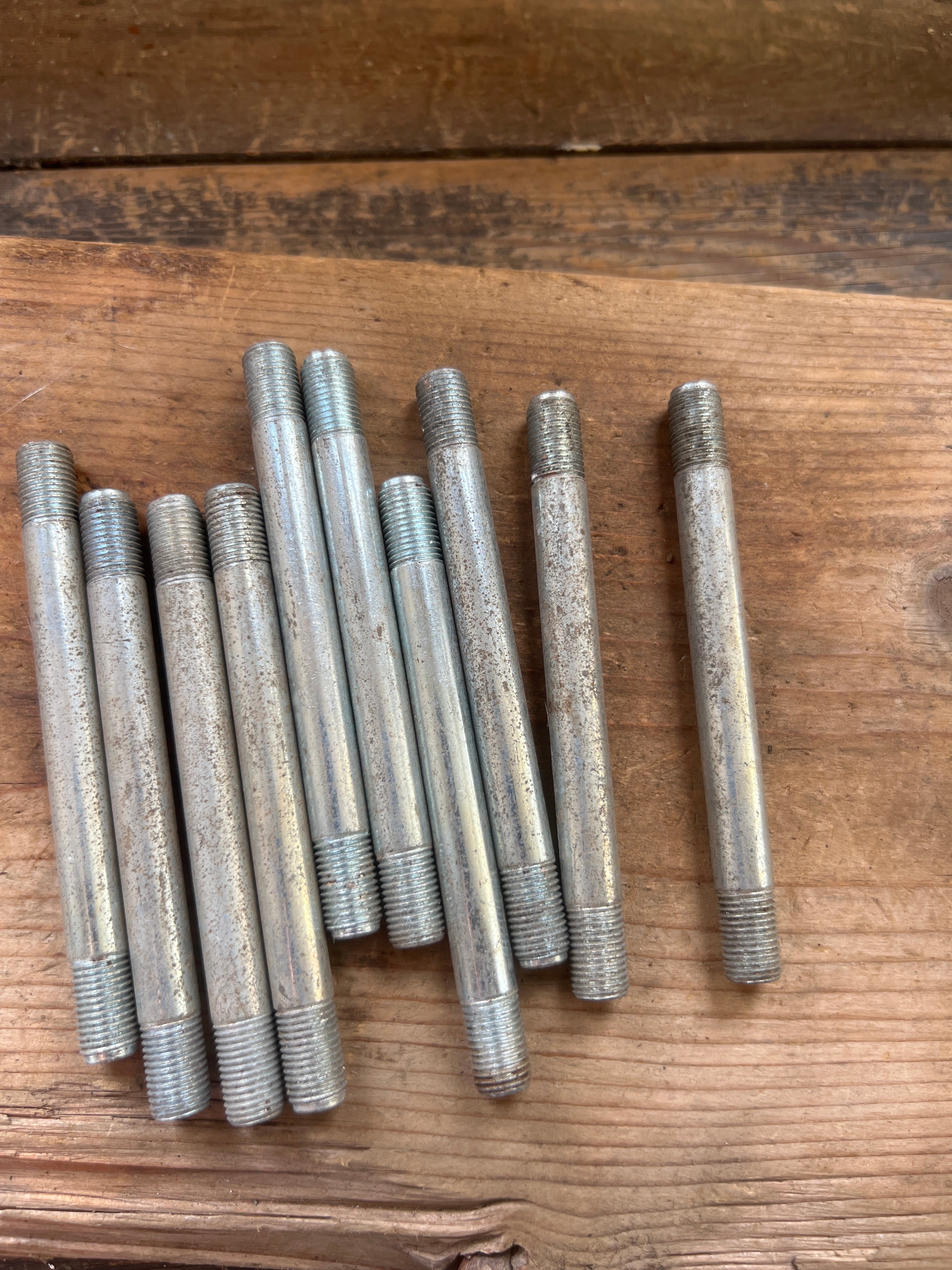 BSA Triumph engine mounting studs 3/8” UNF x 3 7/8” Total length NOS