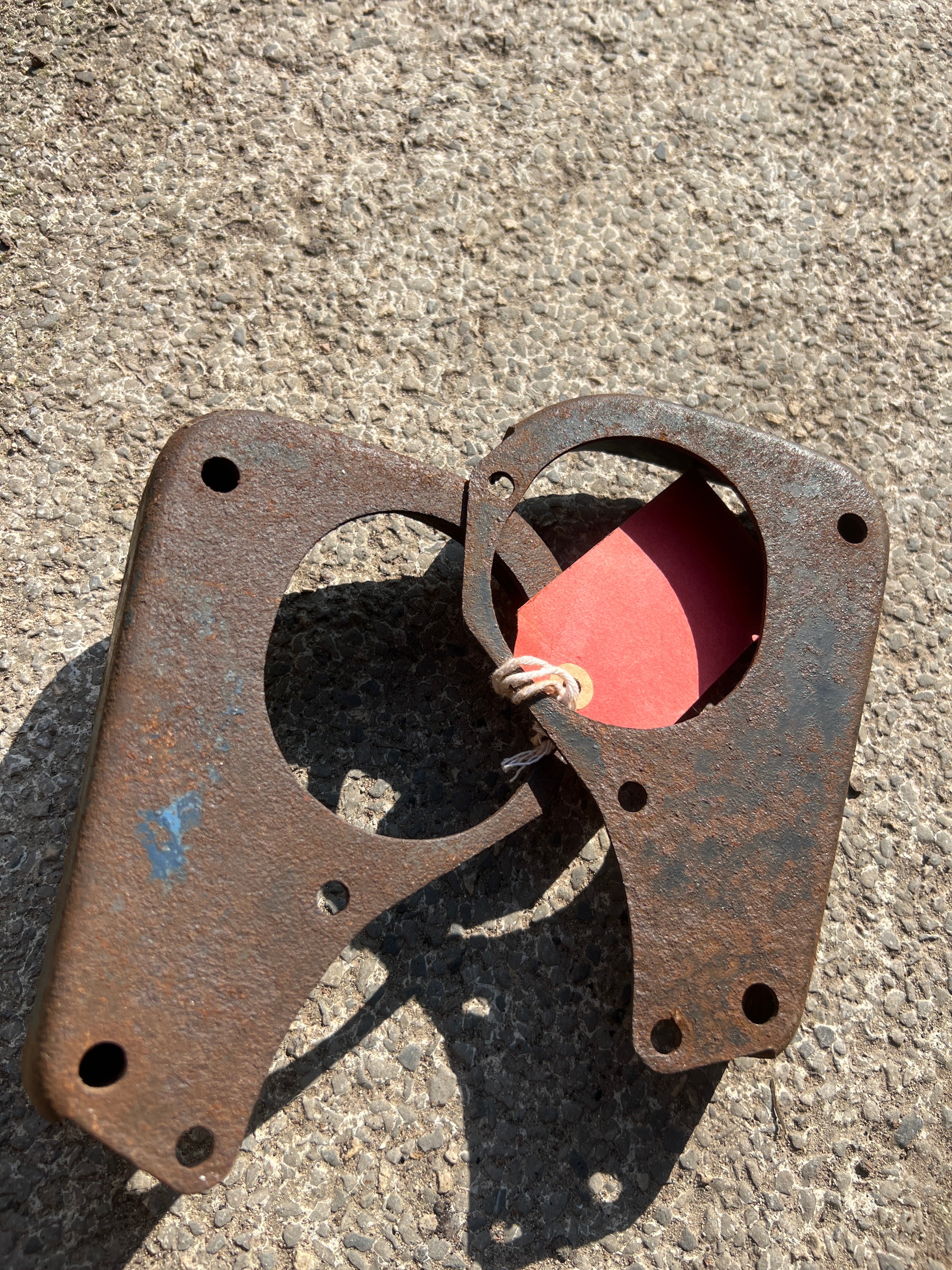 BSA A10 swinging arm frame front engine plates Second hand pair