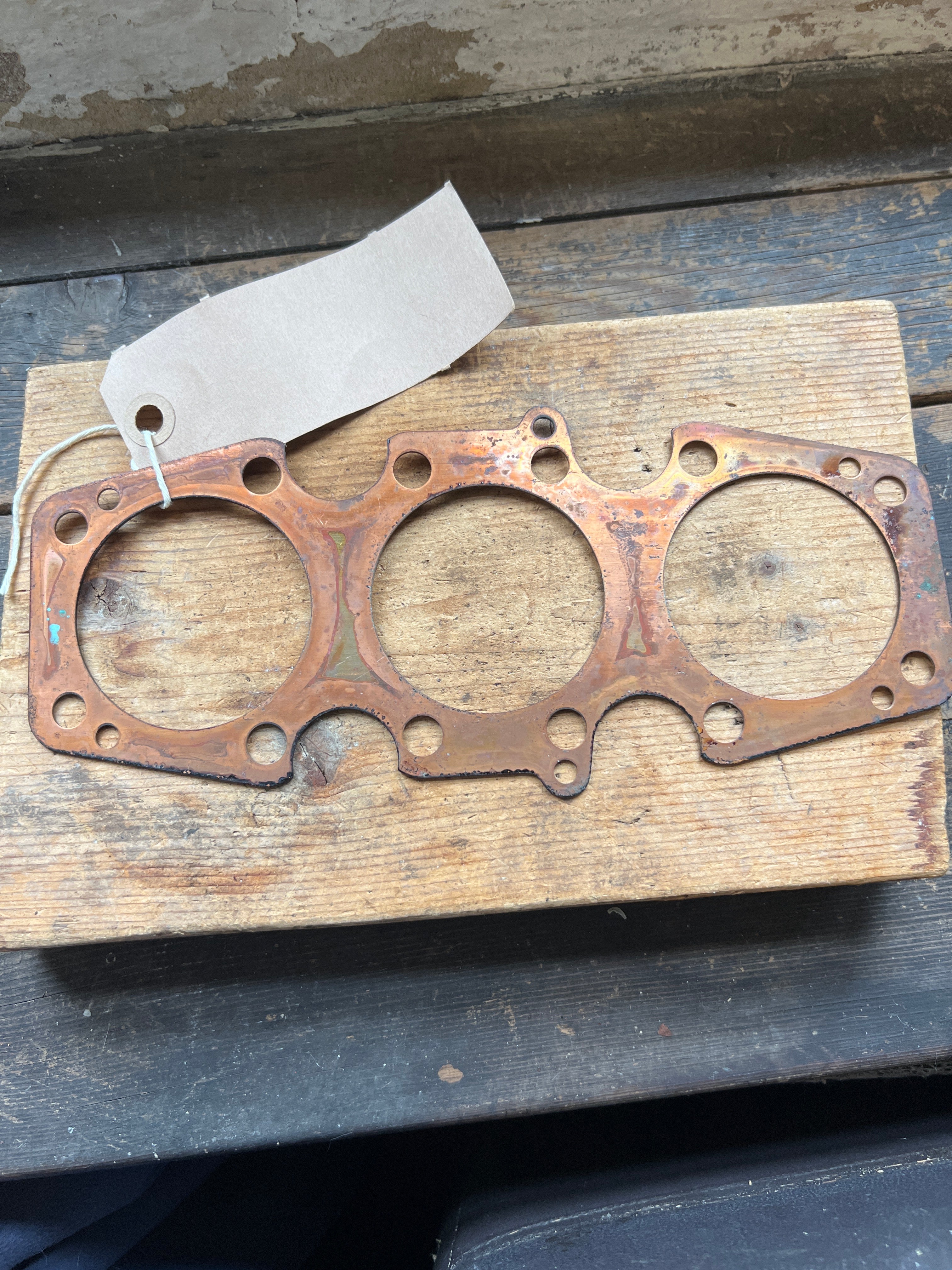 BSA Triumph T150 T160 R3 solid copper cylinder head gasket NOS
