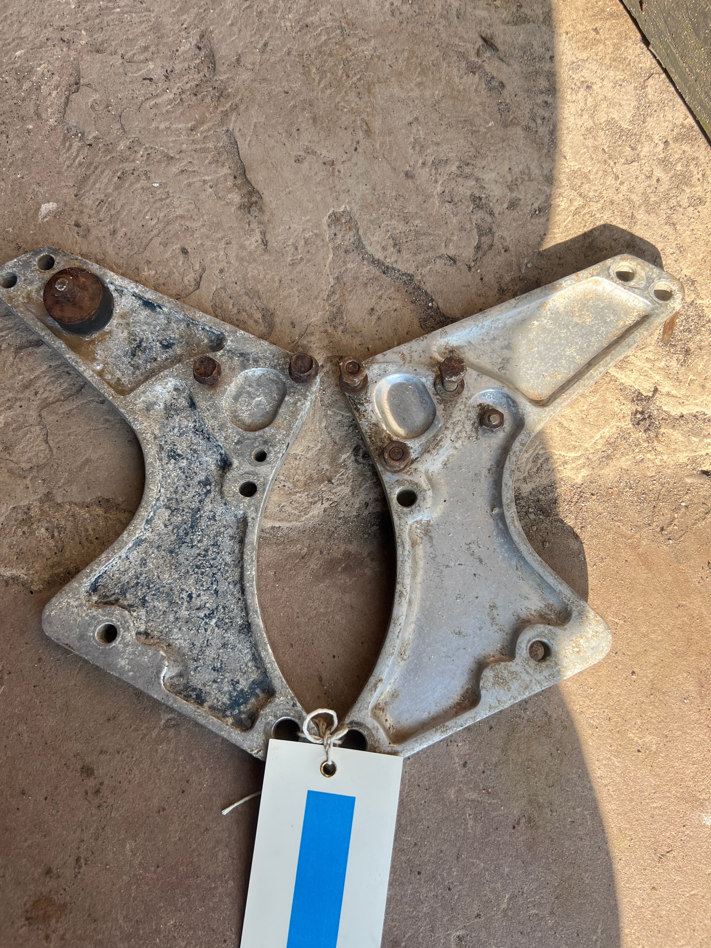 Norton Commando Alloy foot rest plates Second hand pair