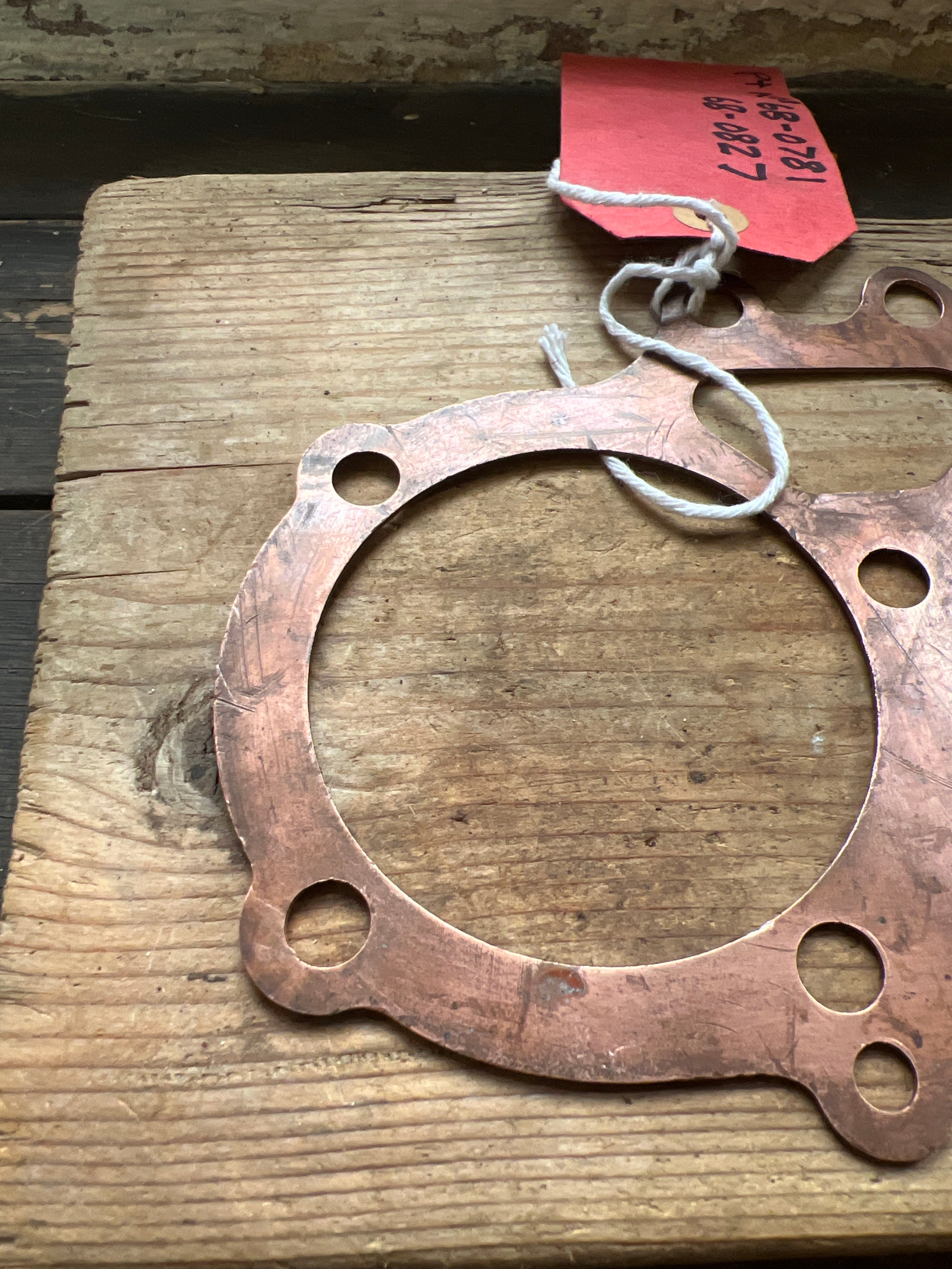 BSA A65 solid copper cylinder head gasket 68-0781 68-0827 NOS